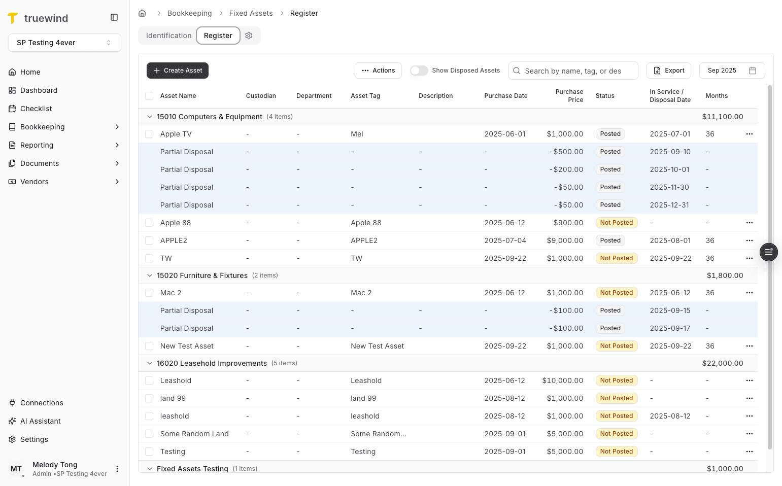 Screenshot showing Create the asset