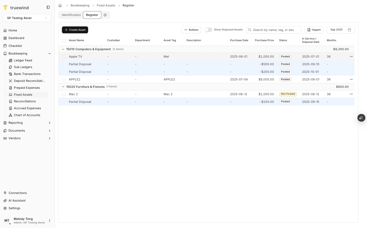 Screenshot showing Select an asset