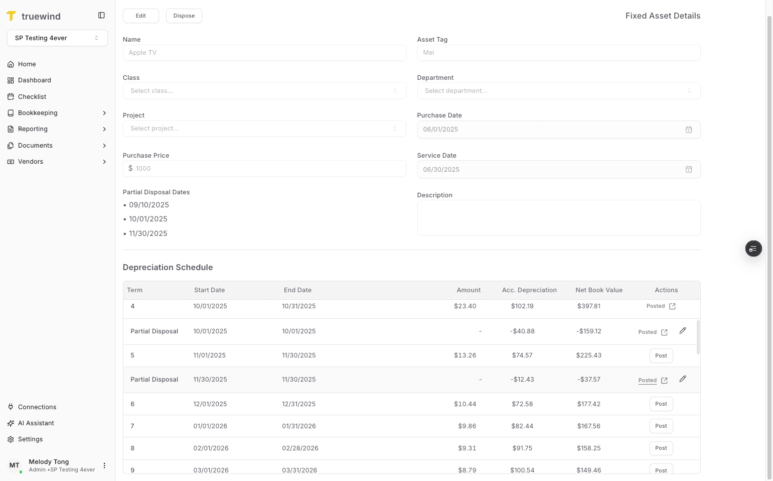 Screenshot showing Confirm the updated status
