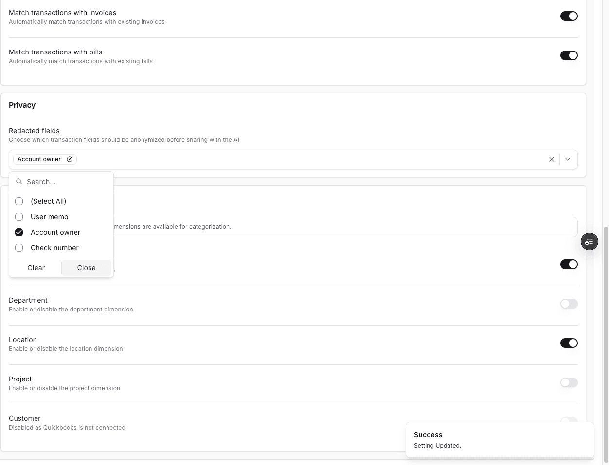 Screenshot showing Click Close