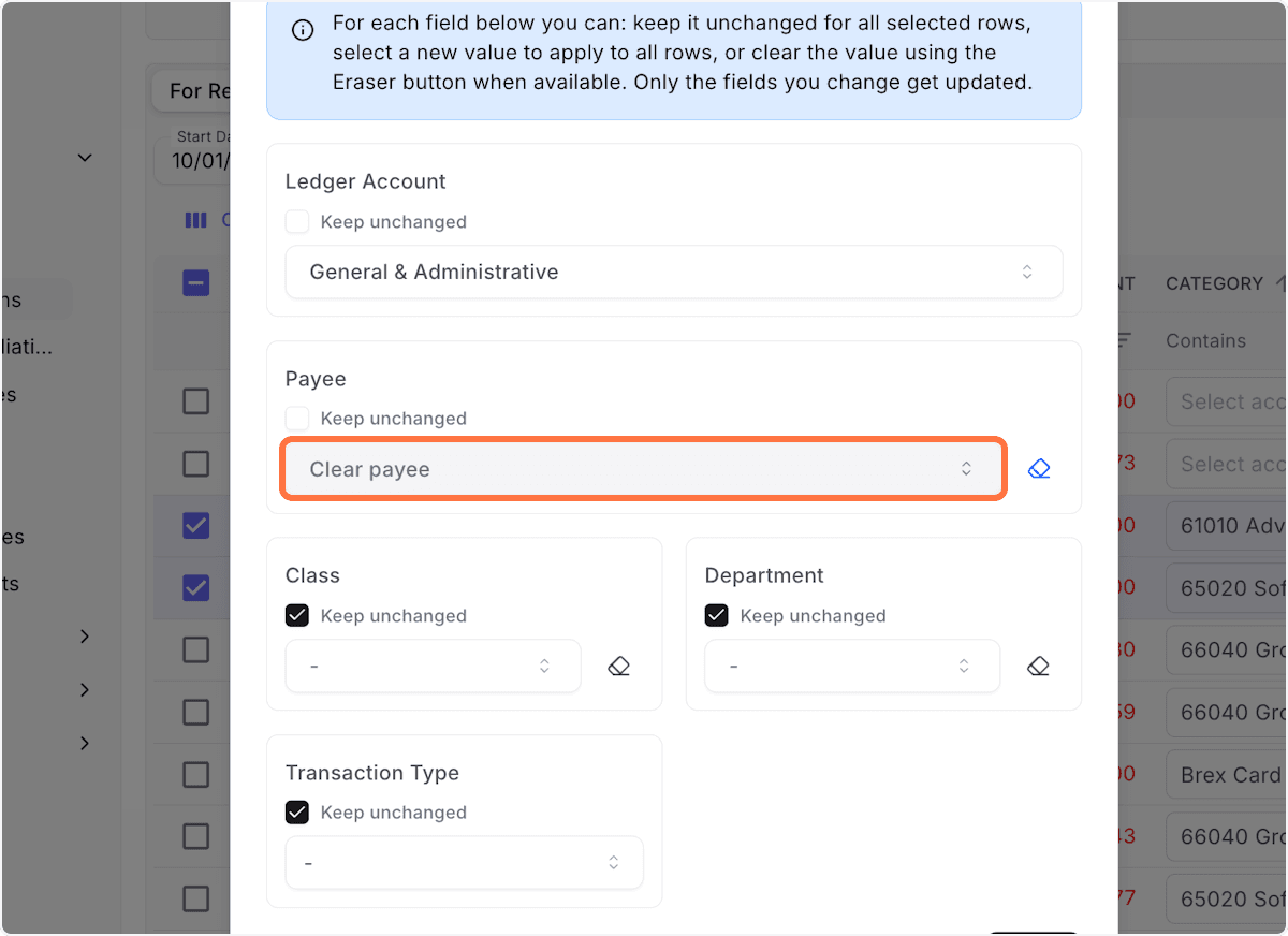 Screenshot showing Select from the Dropdown