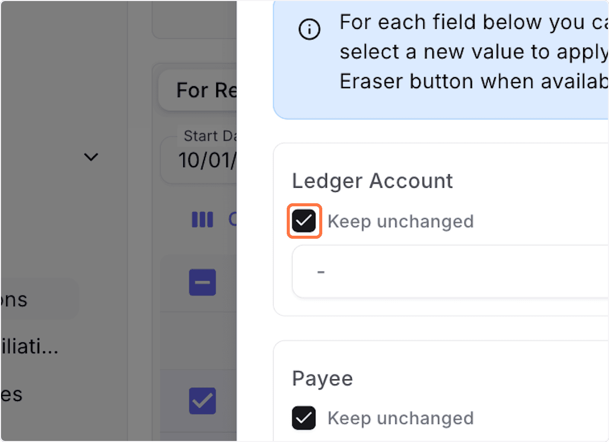 Screenshot showing Uncheck the "Keep unchanged"