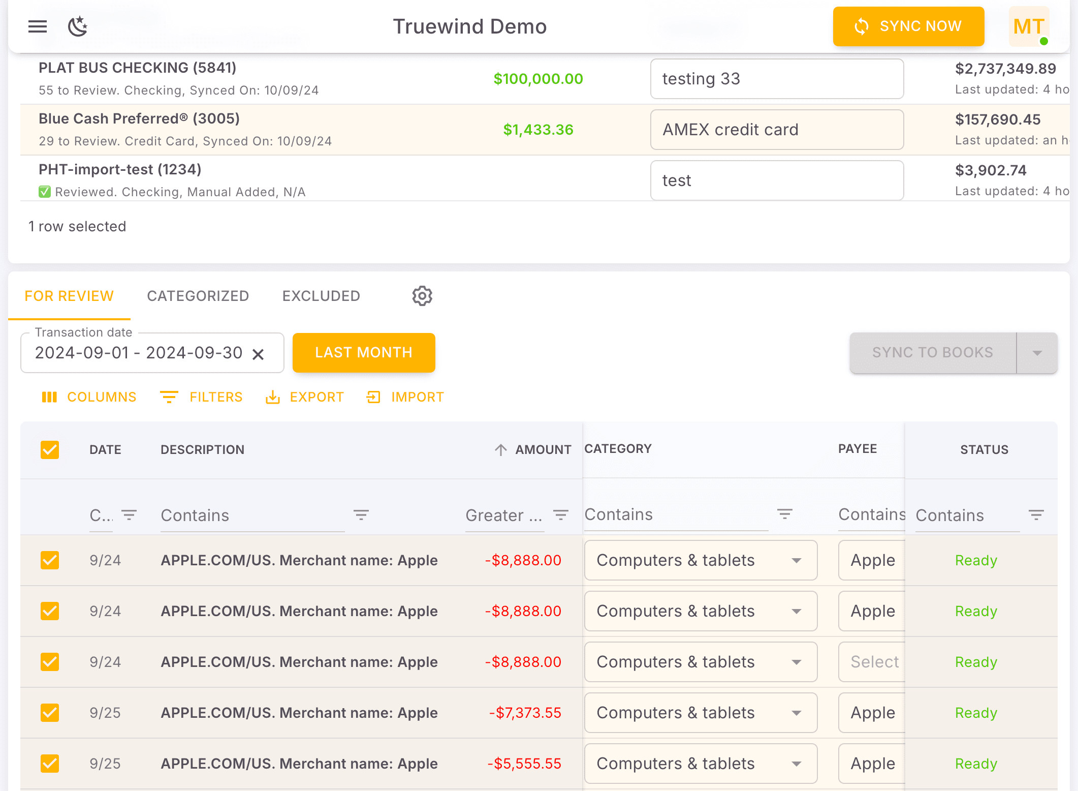 Screenshot showing Review the transaction