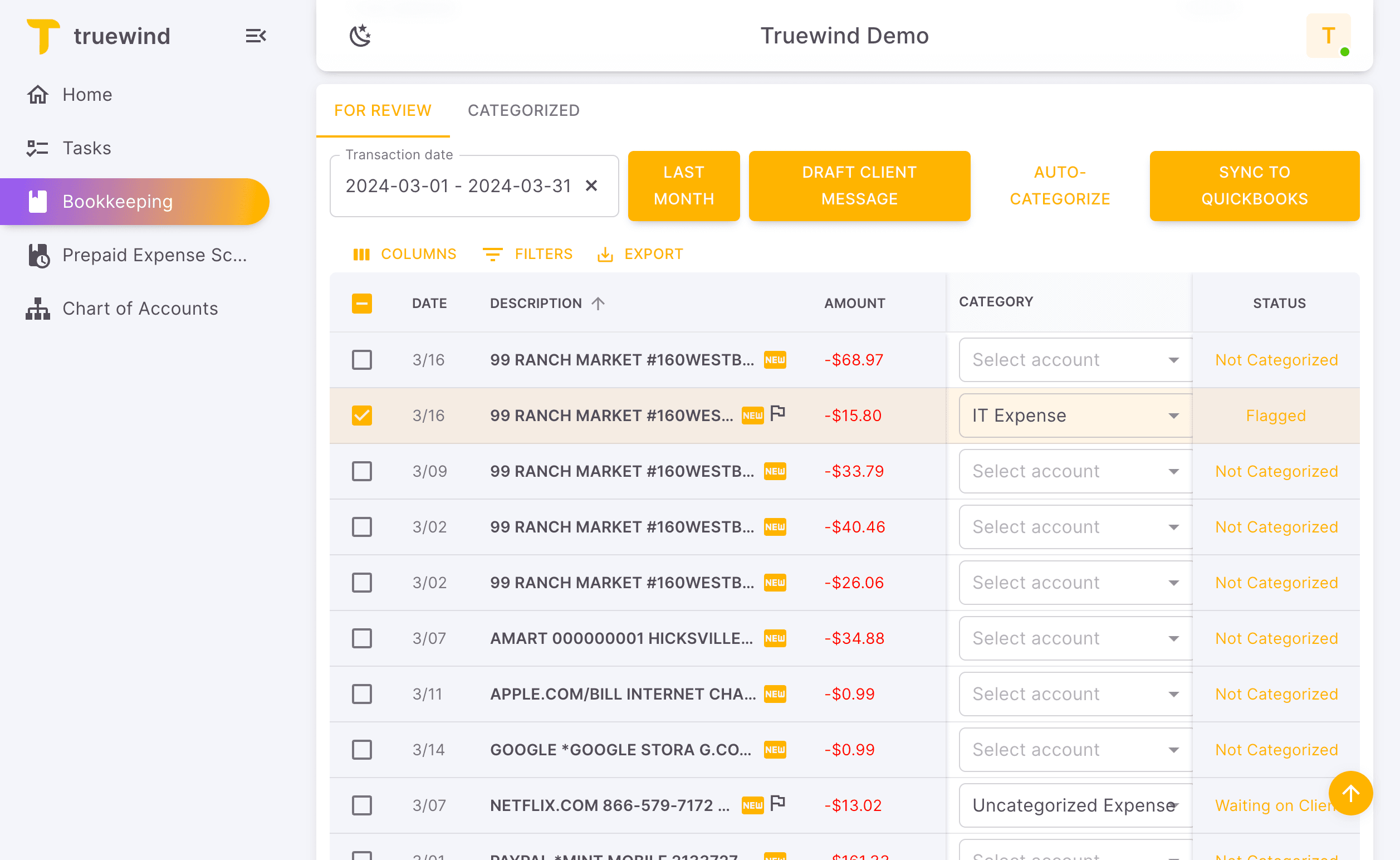 Screenshot showing Also, You can click on any transaction