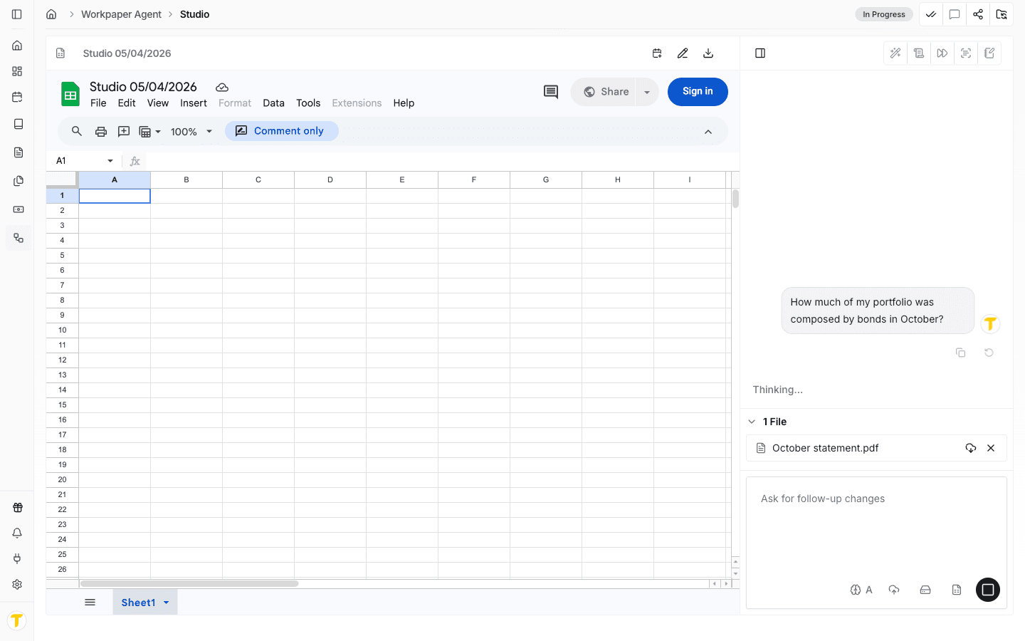 Screenshot showing Ask a question in chat