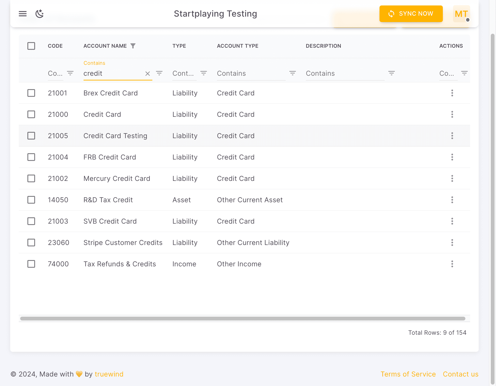 Screenshot showing Click Credit Card Testing