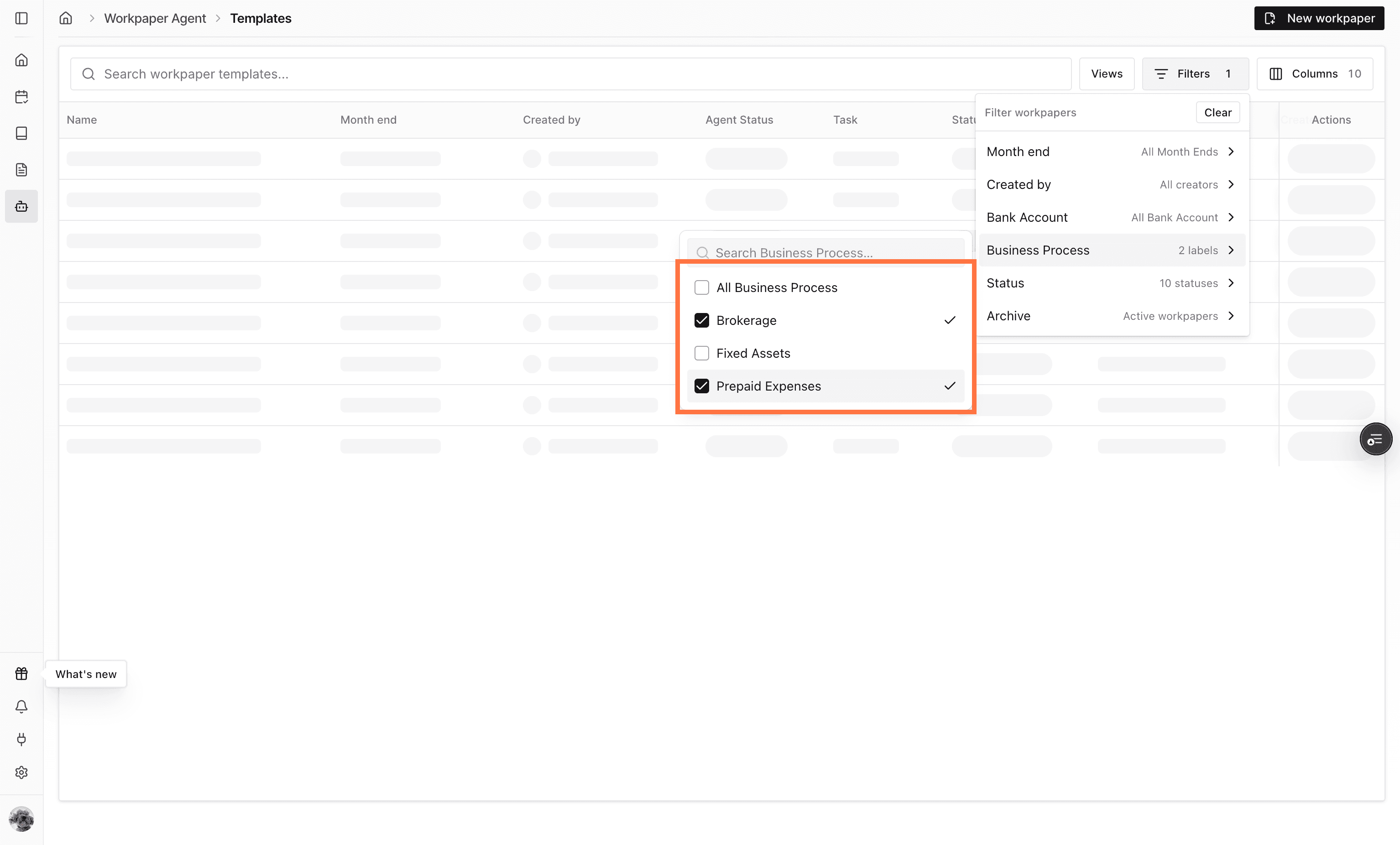 Screenshot showing label filters selected in the filter menu