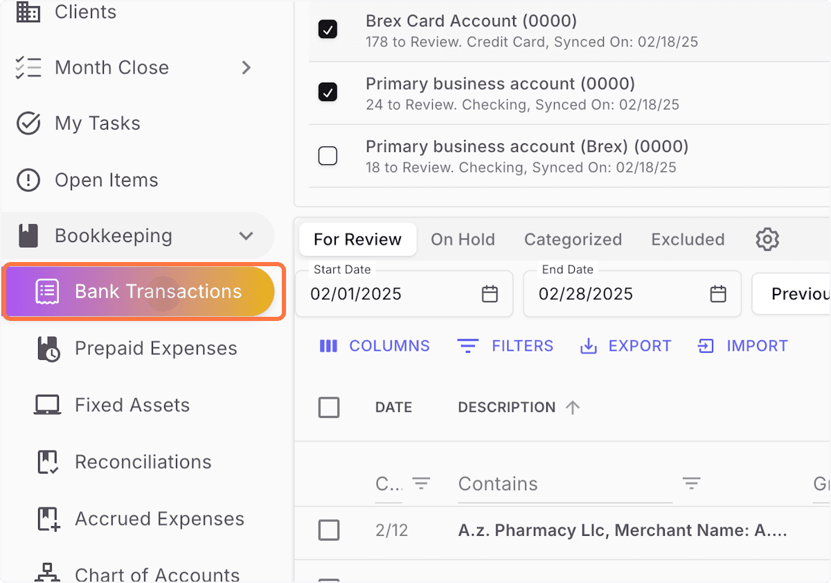Screenshot showing Click Bank Transactions