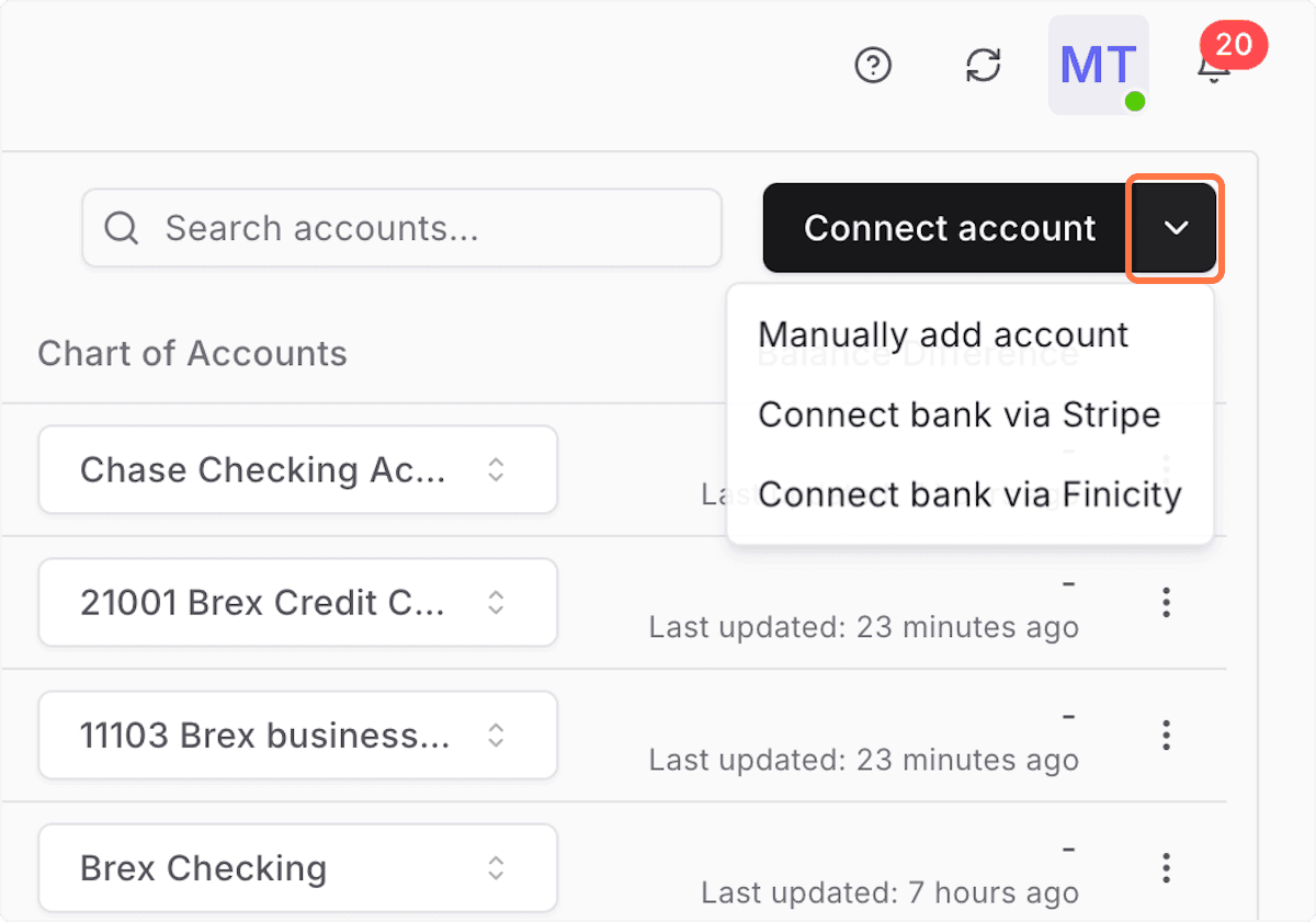 Screenshot showing Click dropdown trigger