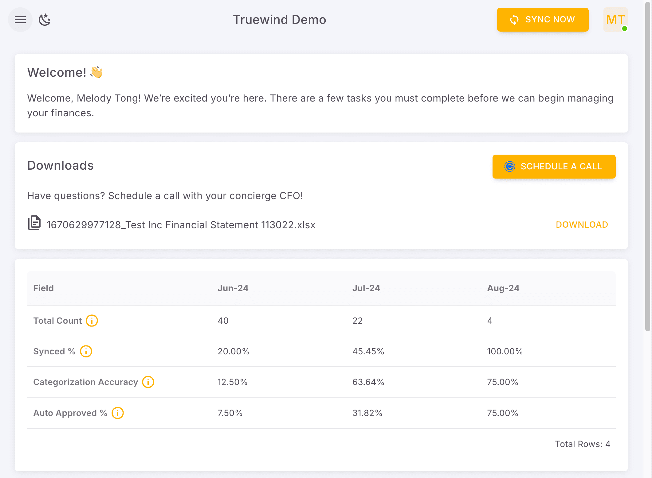 Screenshot showing Click menu on the left