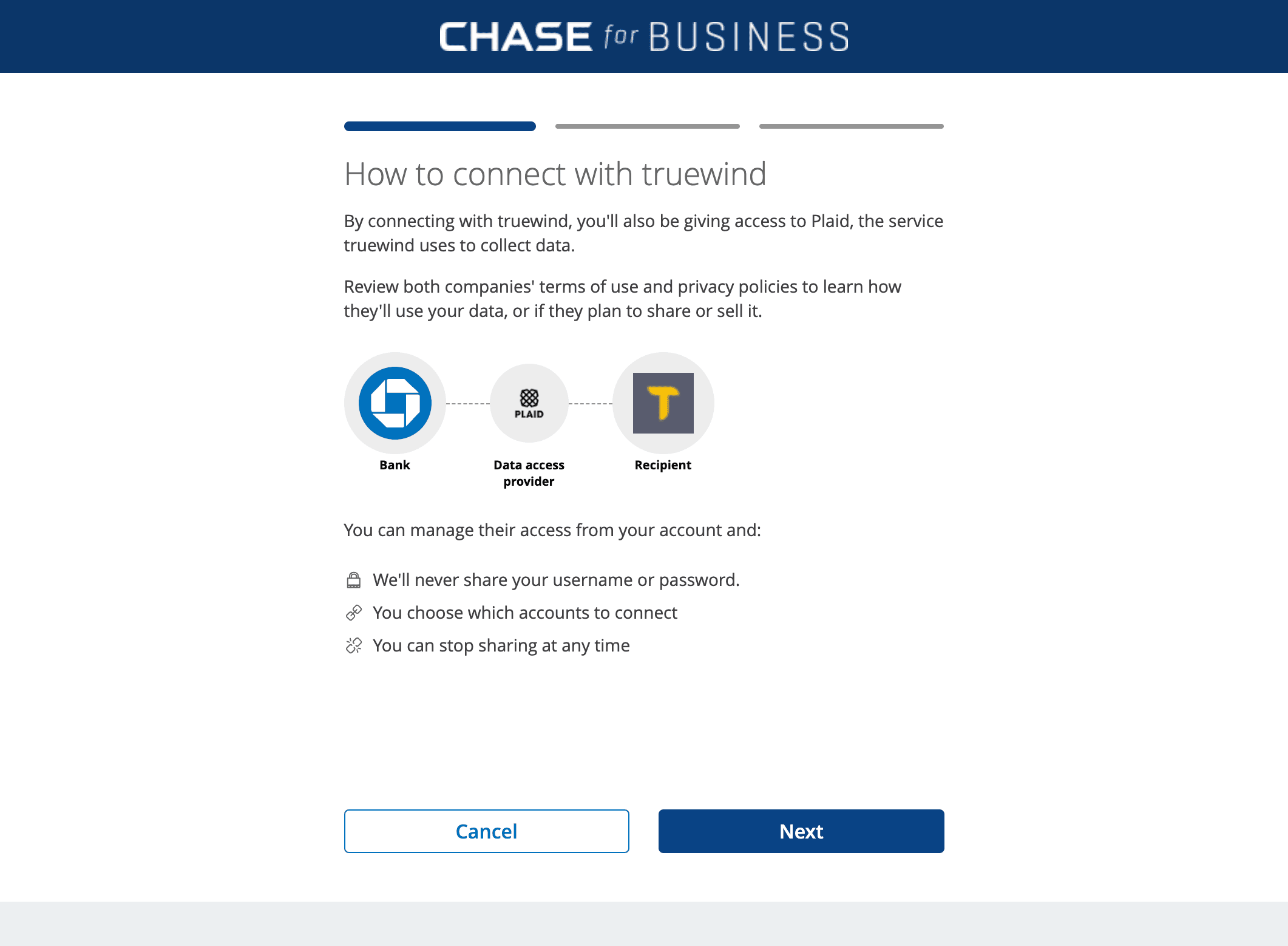 Screenshot showing The page will direct you to the digital bank page for confirmation