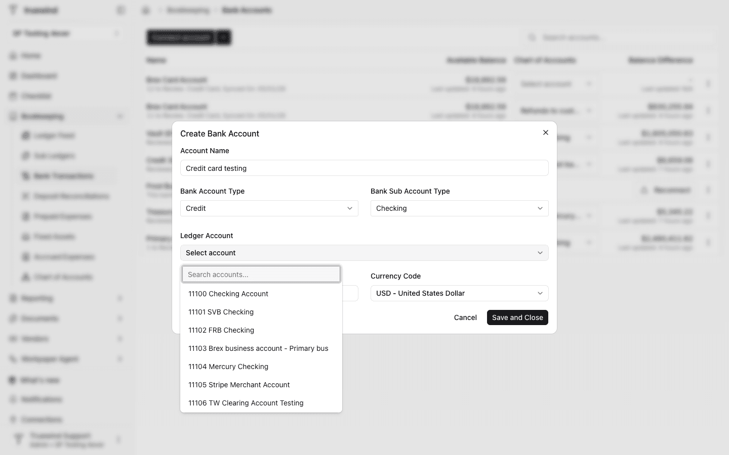 Screenshot showing Select a parent account if it's a sub-account