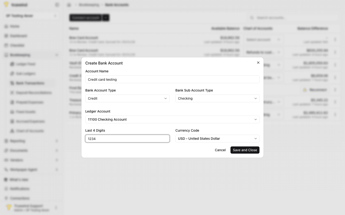 Screenshot showing Enter the last 4 digits and currency code.