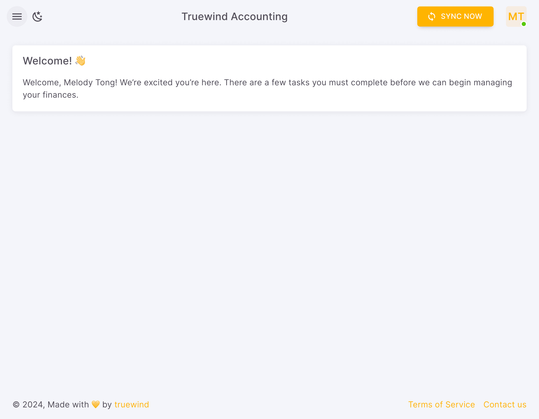 Screenshot showing Click side menu
