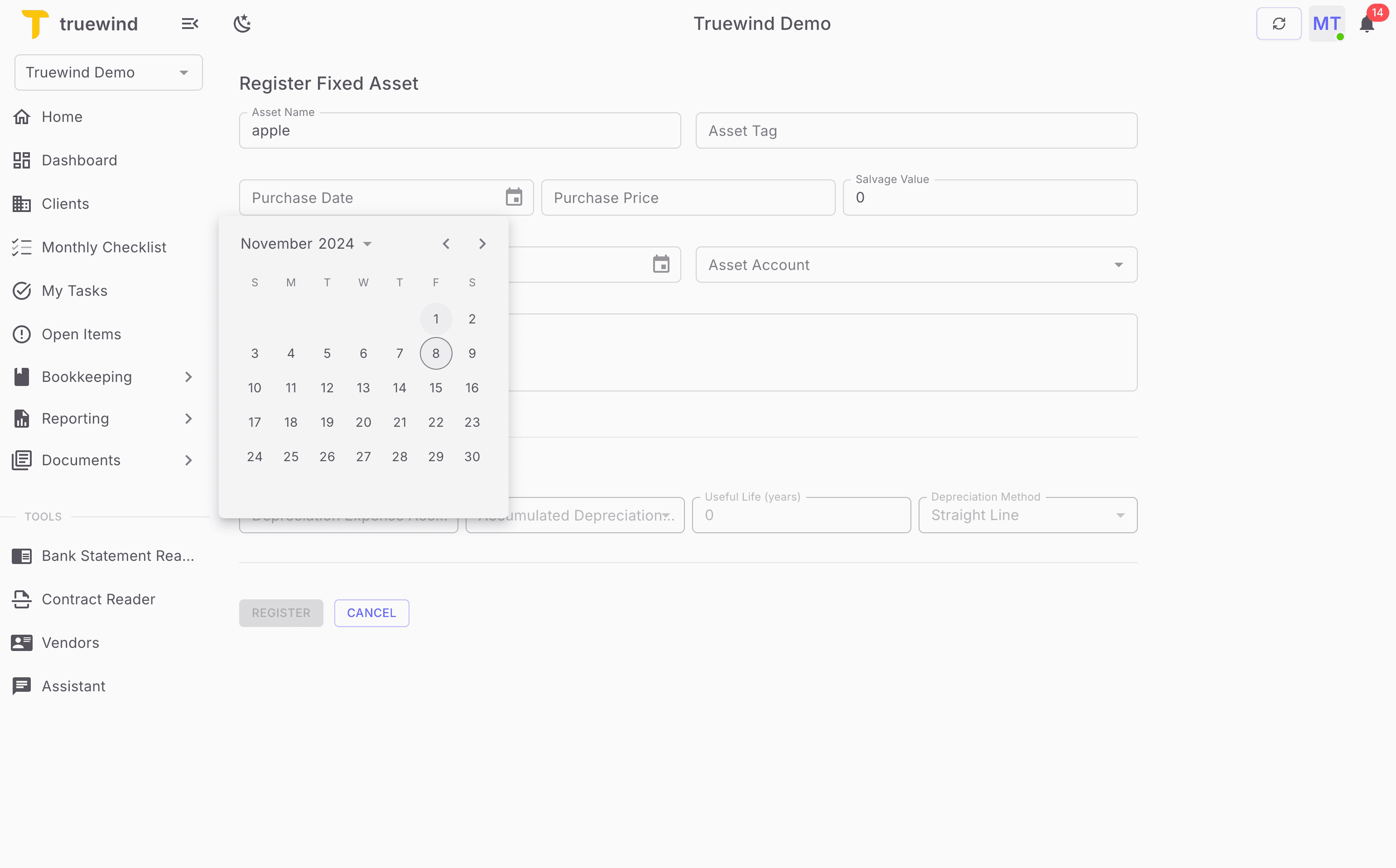 Screenshot showing Select 1