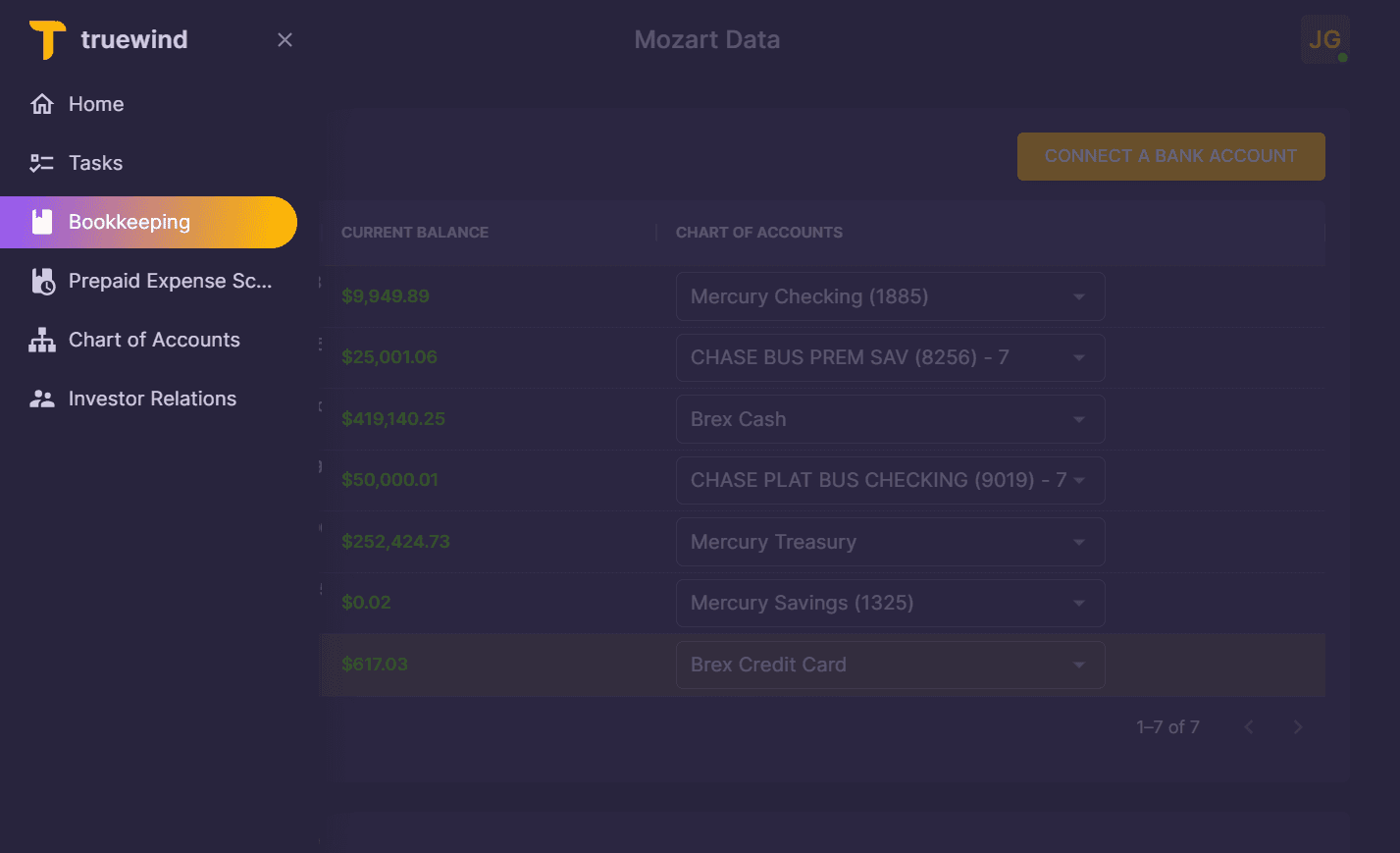 Screenshot showing Open Bookkeeping
