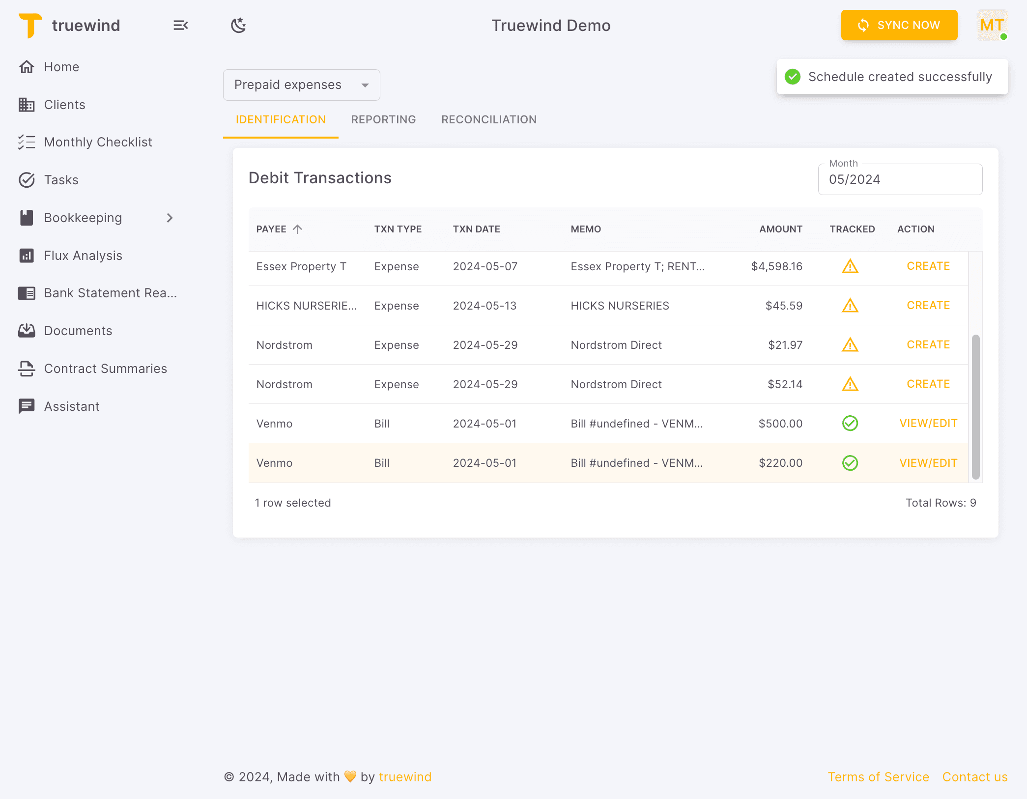Screenshot showing Open REPORTING