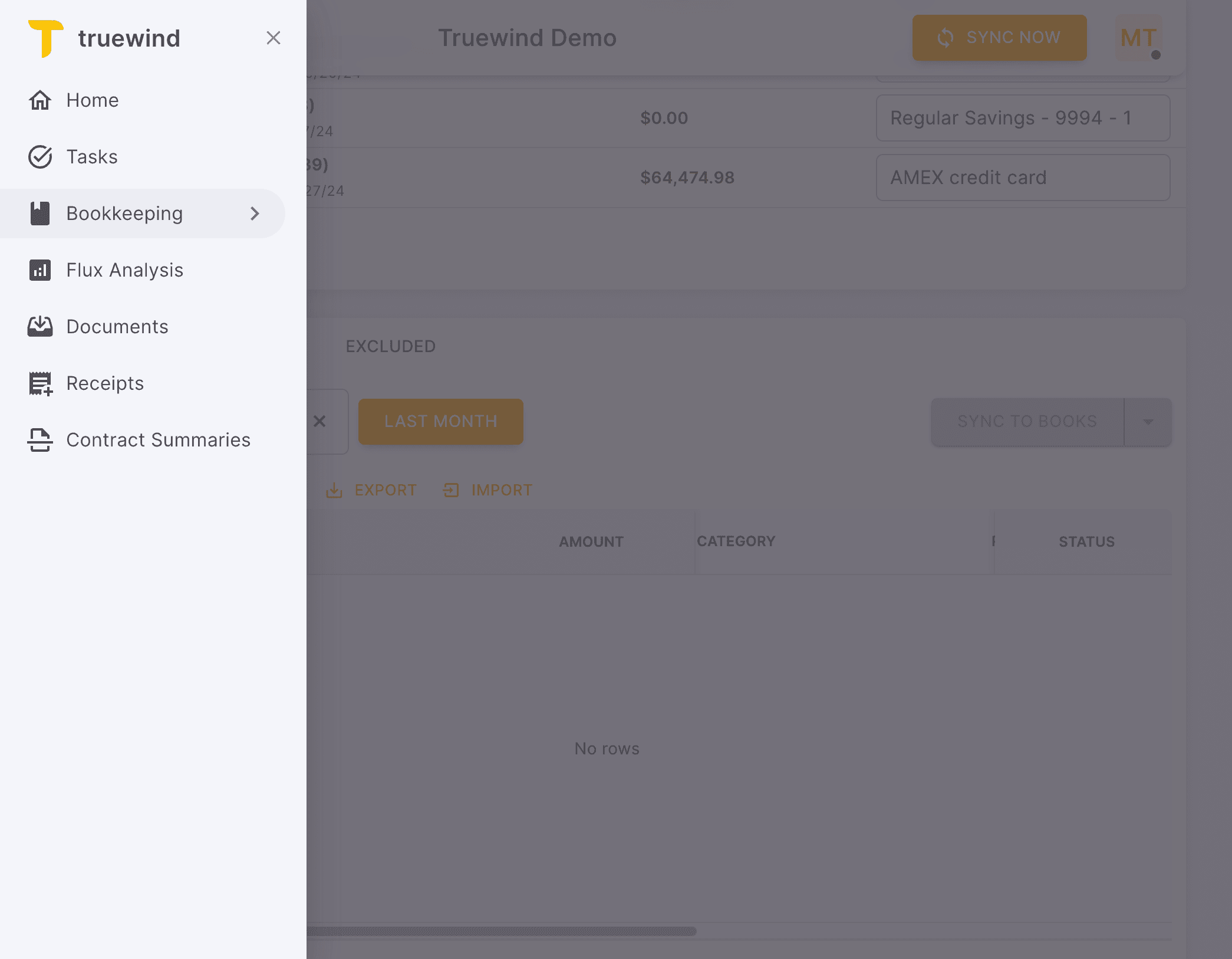 Screenshot showing Open Bookkeeping