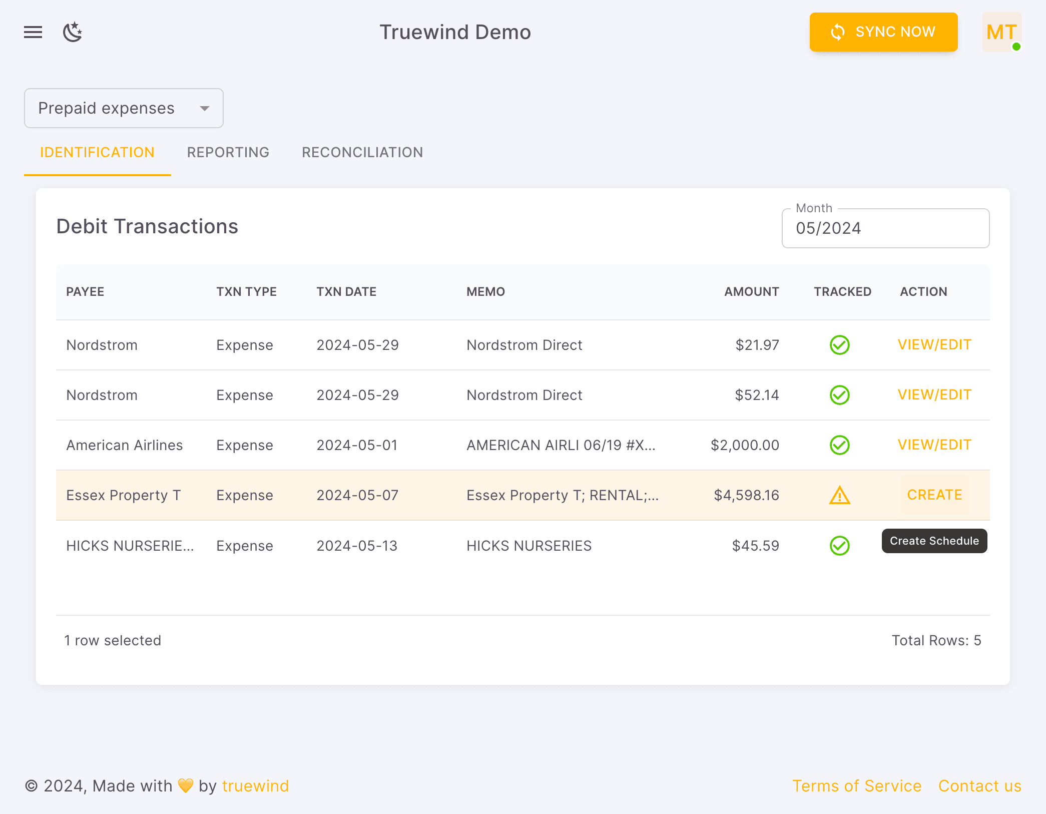 Screenshot showing Select CREATE