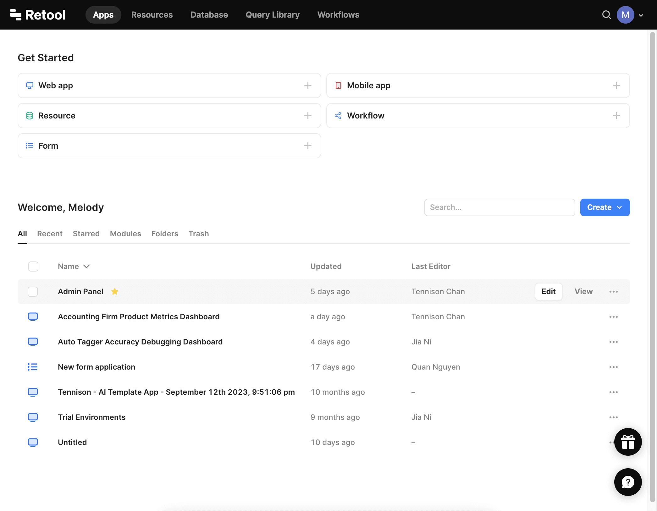 Screenshot showing Log in to Retool. Click on Admin Panel