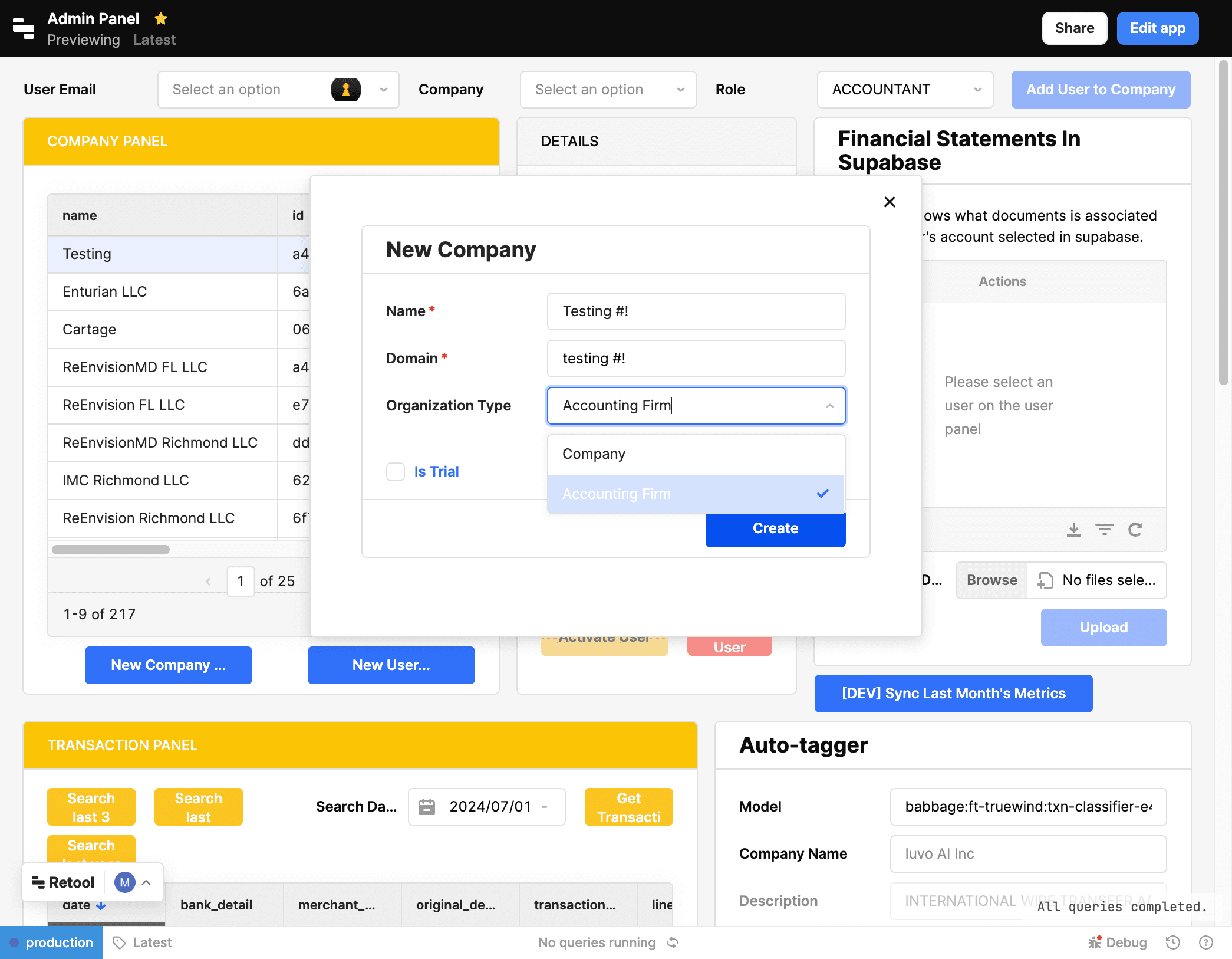 Screenshot showing Click Create