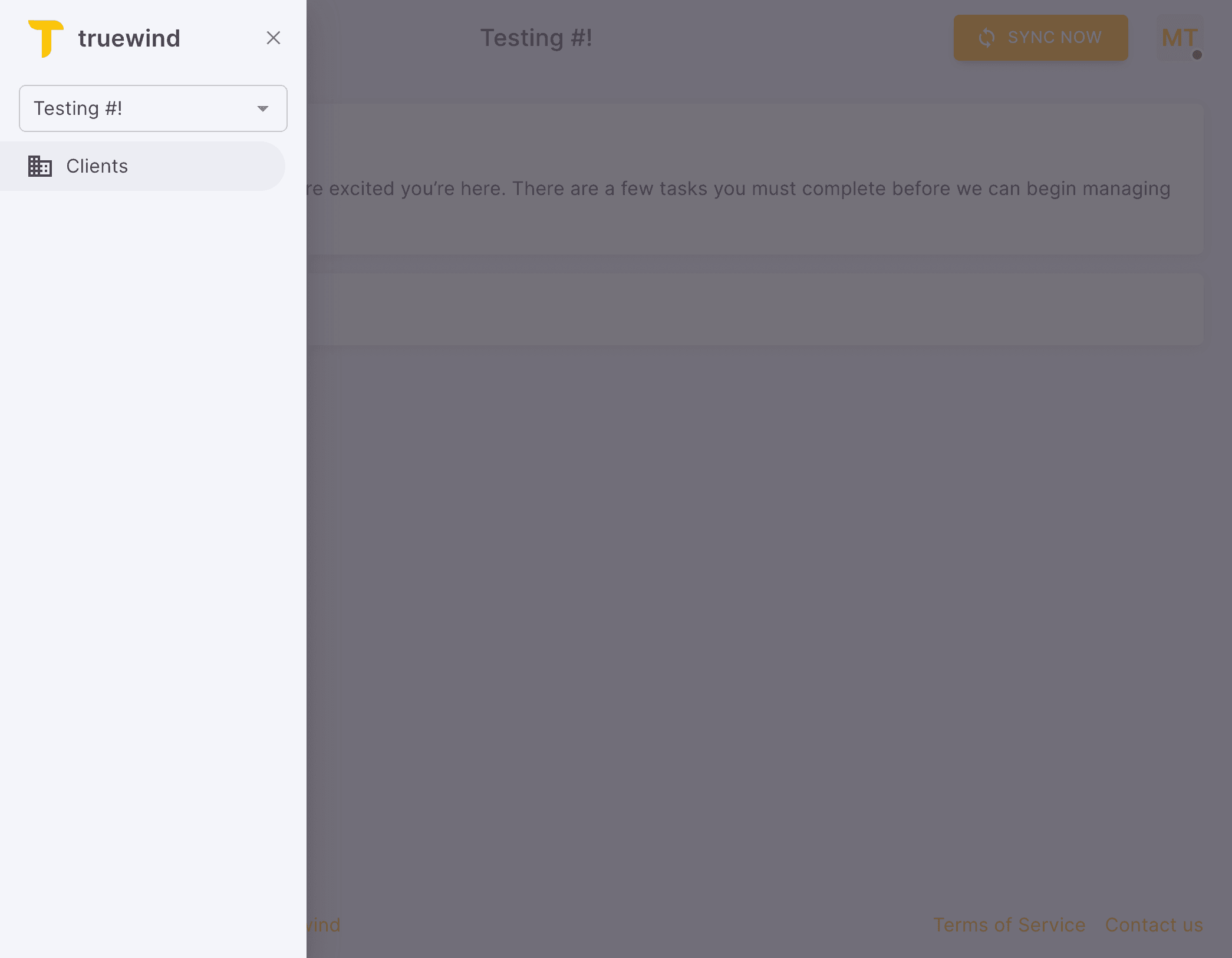 Screenshot showing Click Clients