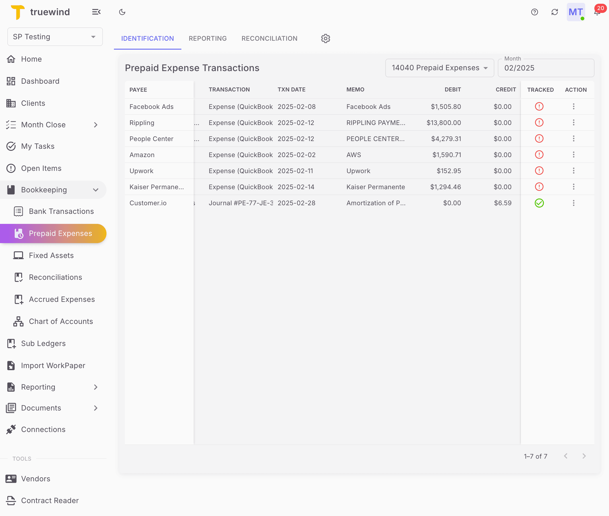 Screenshot showing Open Identification