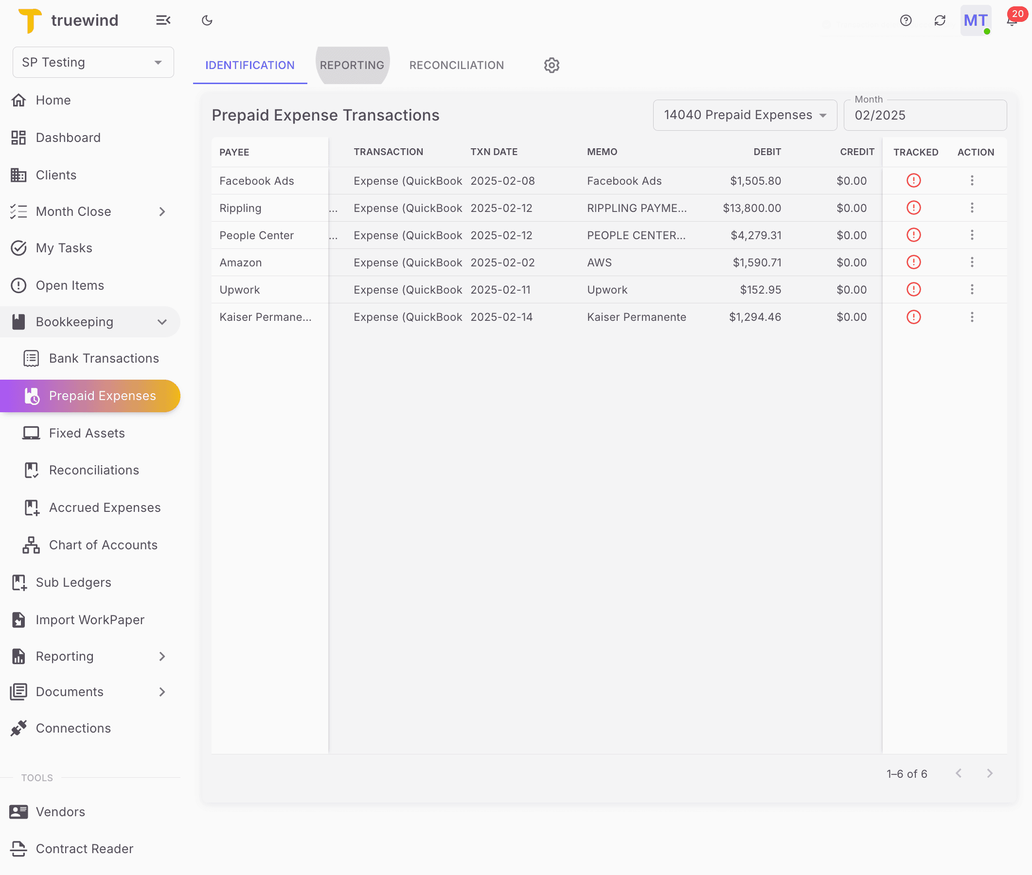 Screenshot showing Open Reporting