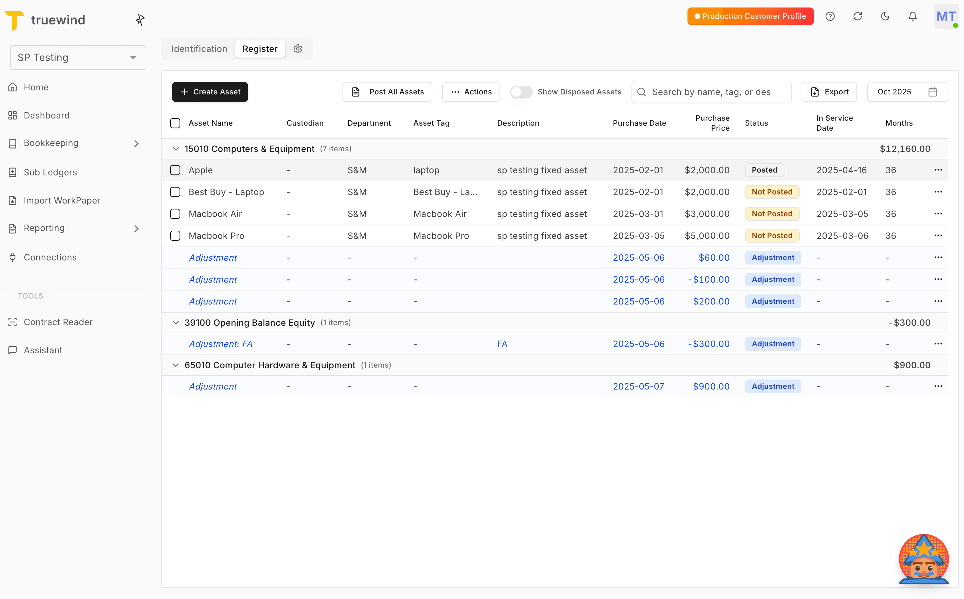 Screenshot showing Select three dots