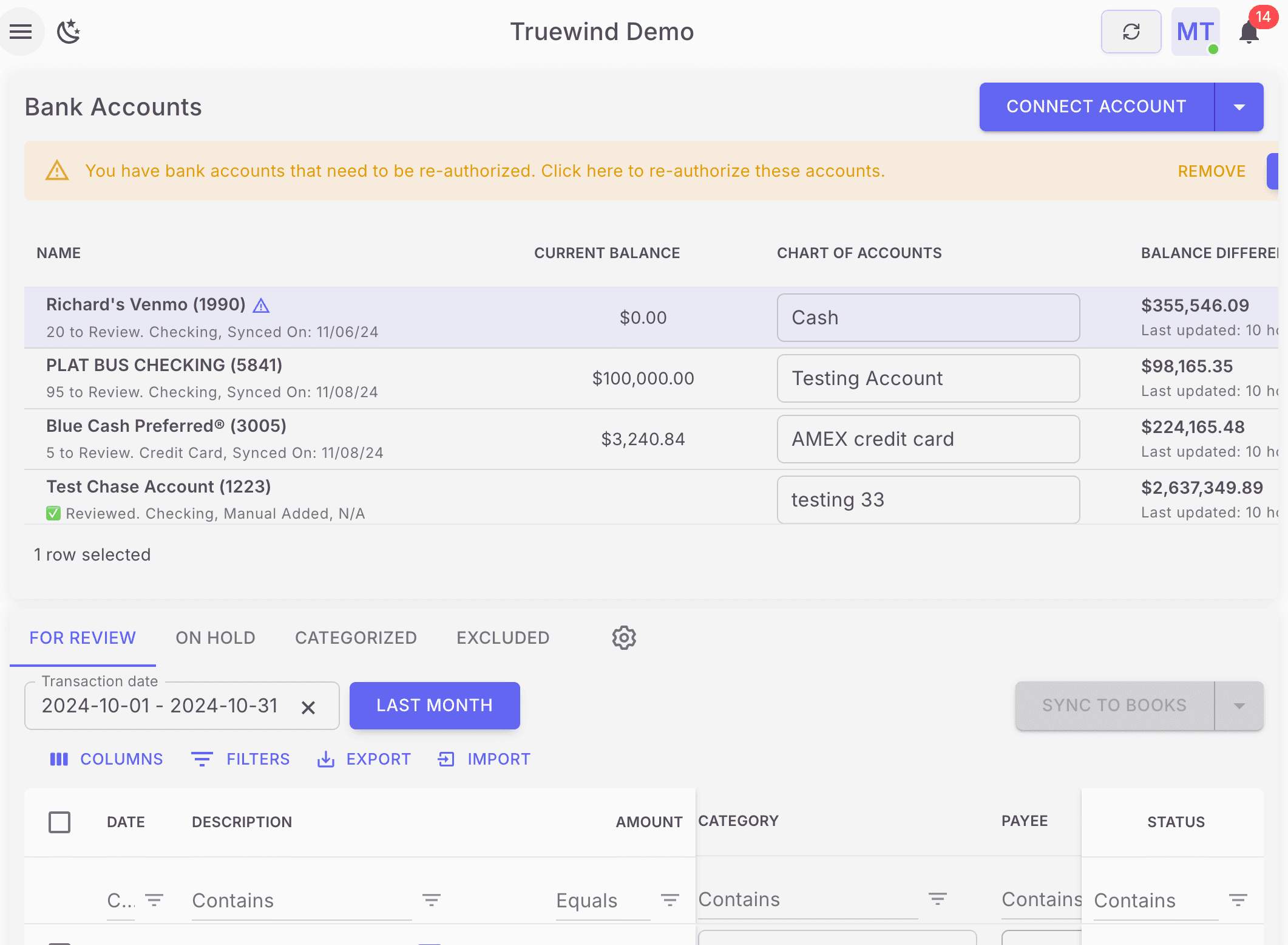 Screenshot showing Open the side menu