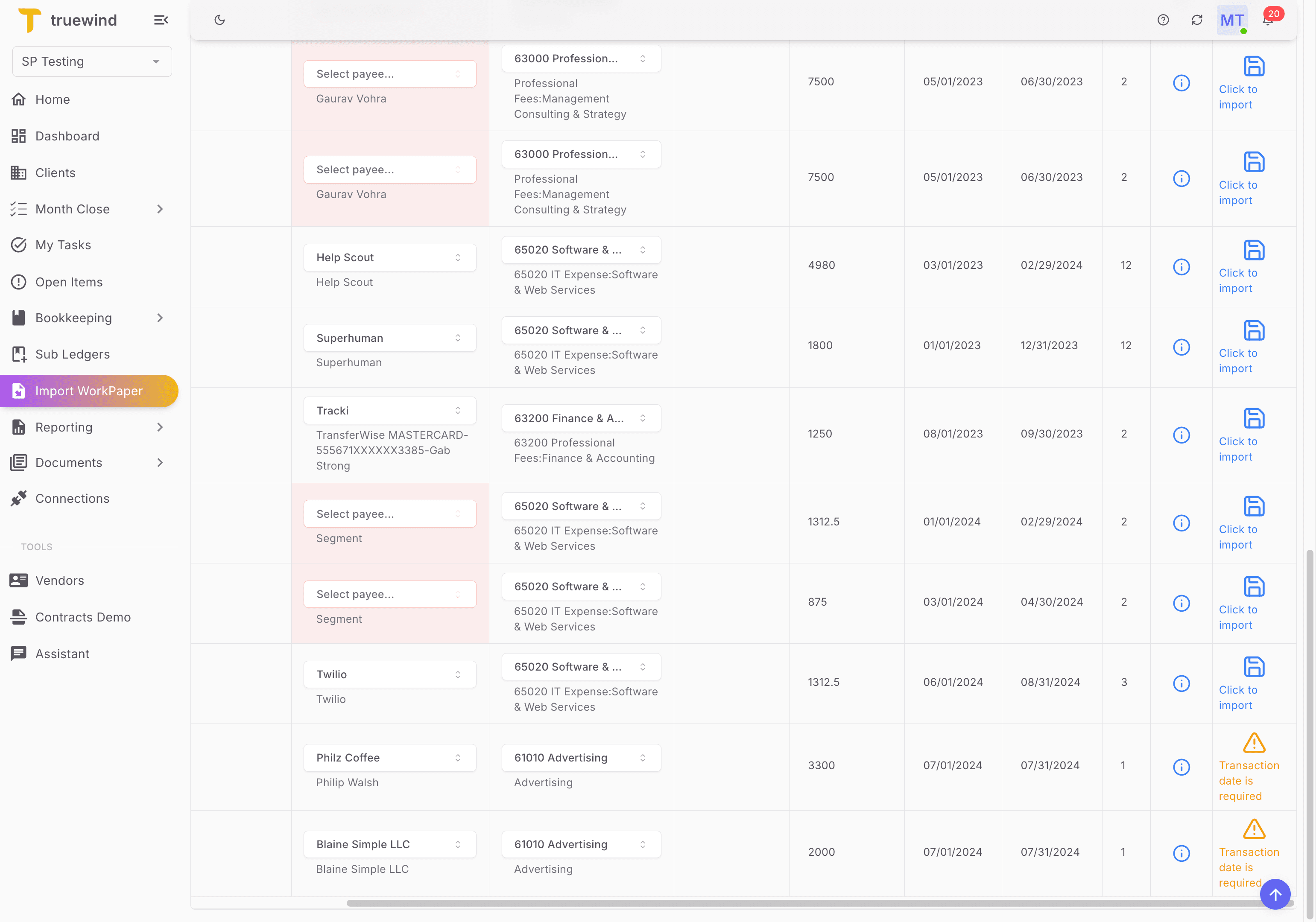 Screenshot showing Resolve import warnings
