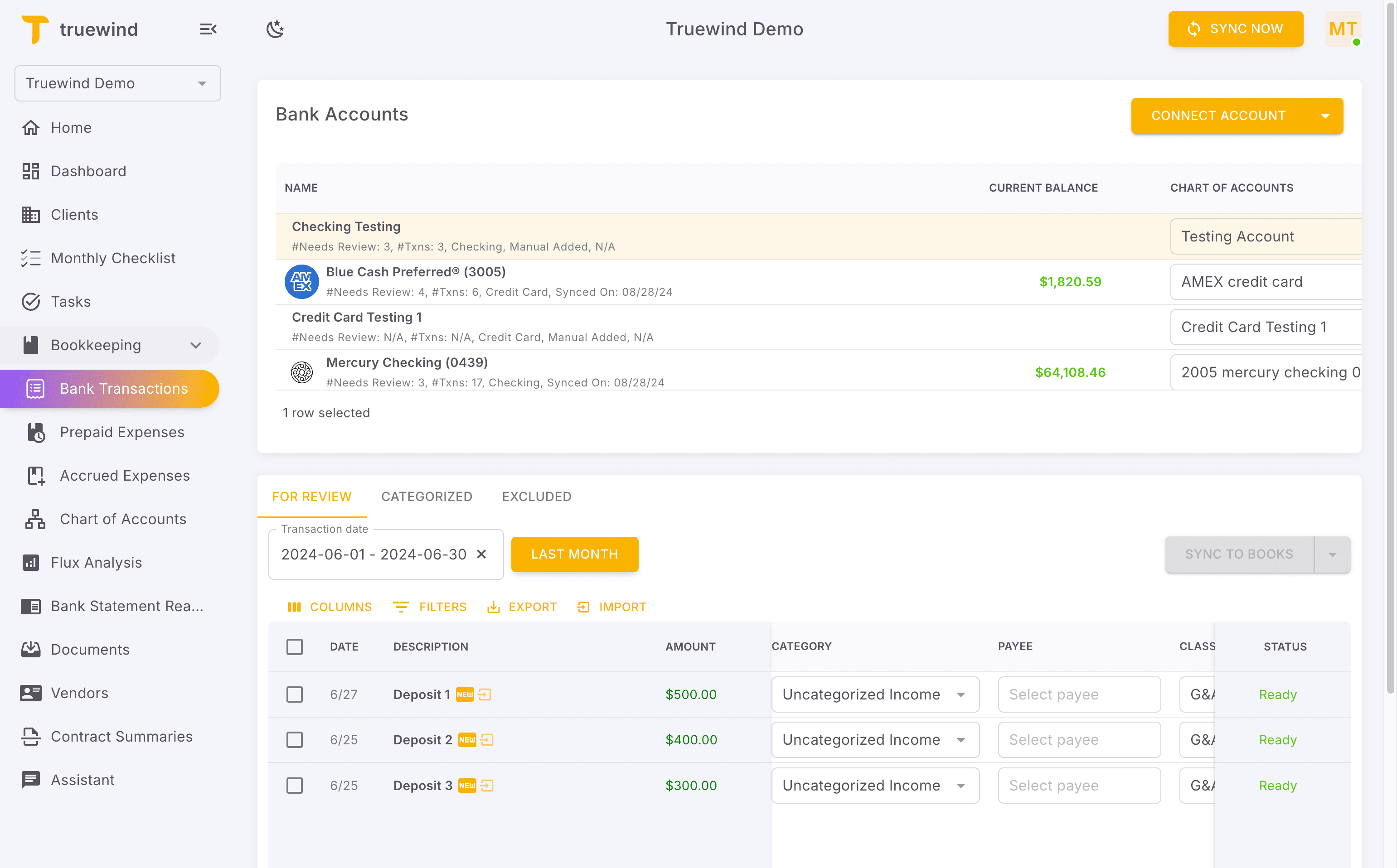 Screenshot showing Click Bank Account