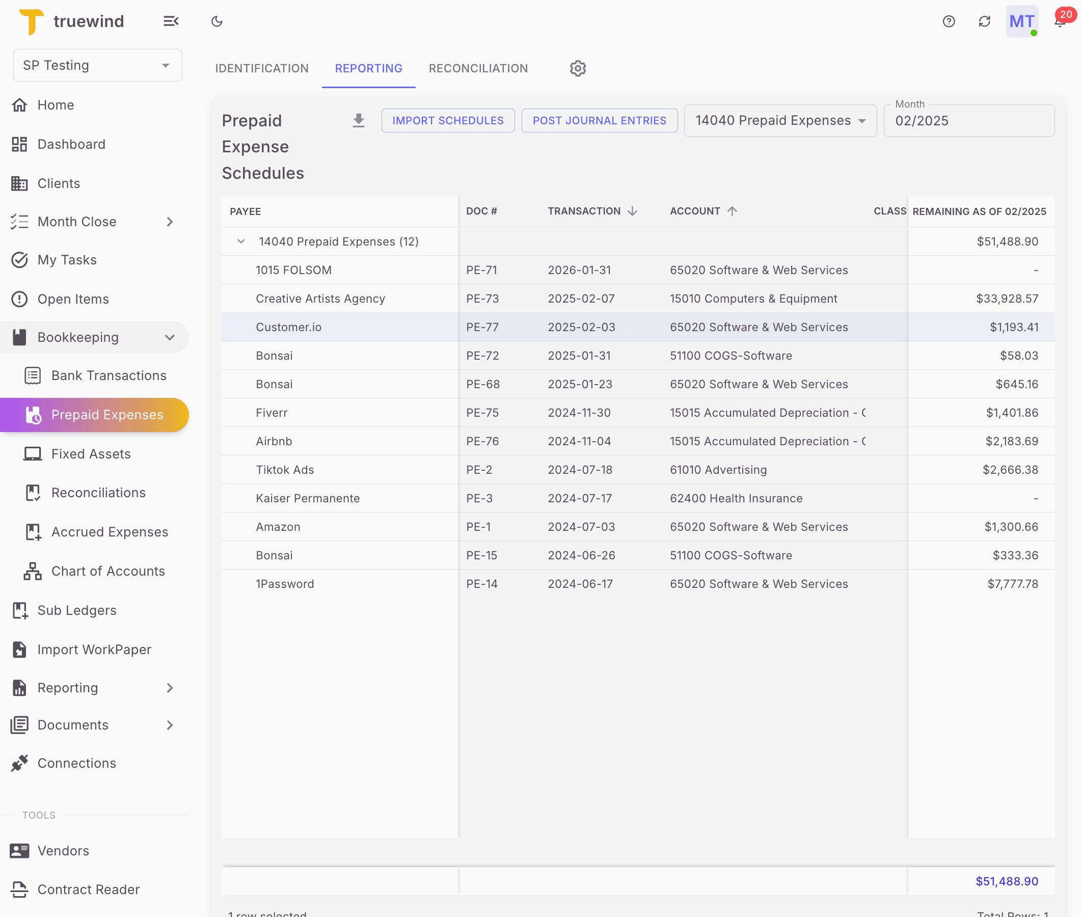 Screenshot showing Open Identification