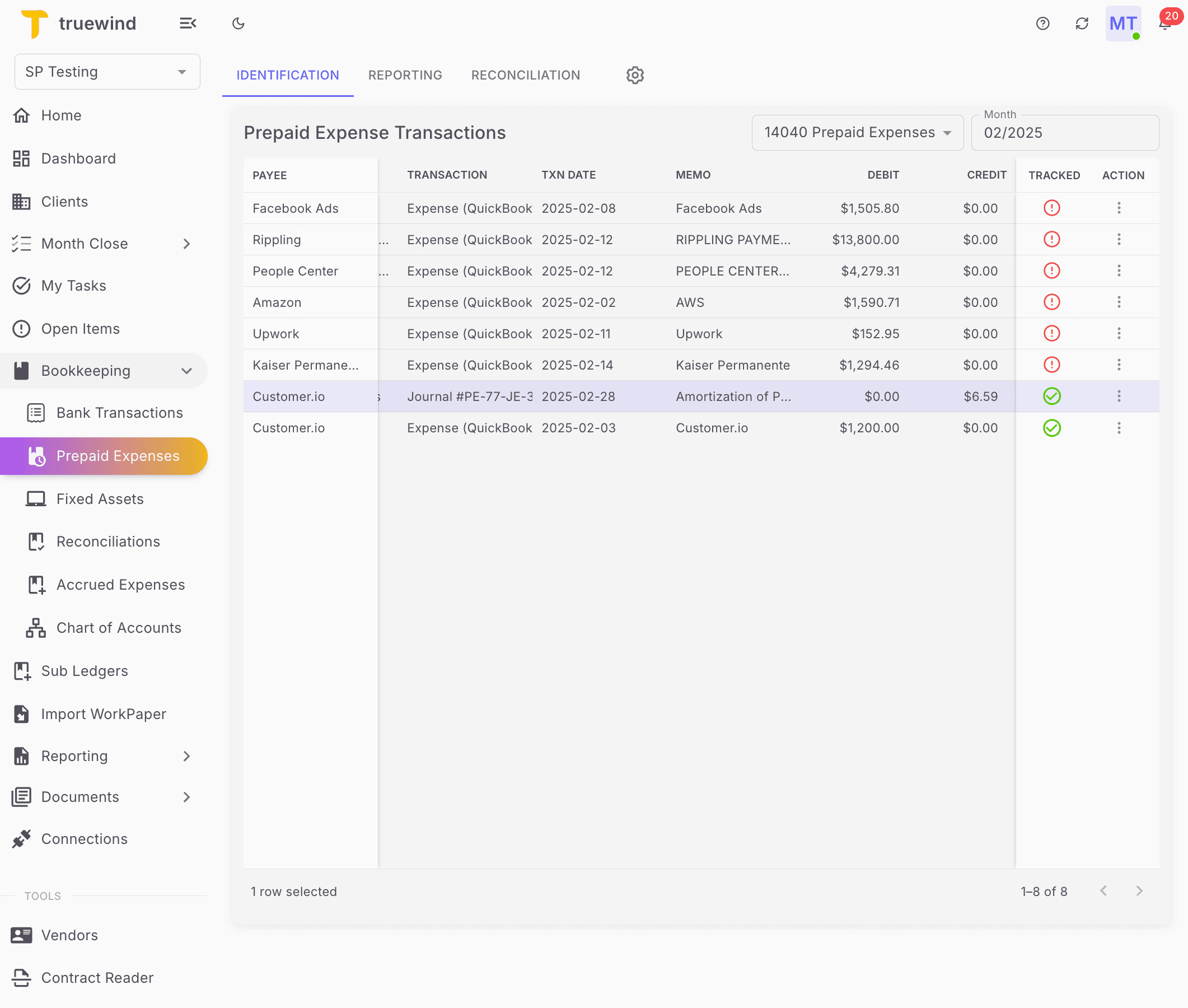 Screenshot showing Select Journal #PE-77-JE-36