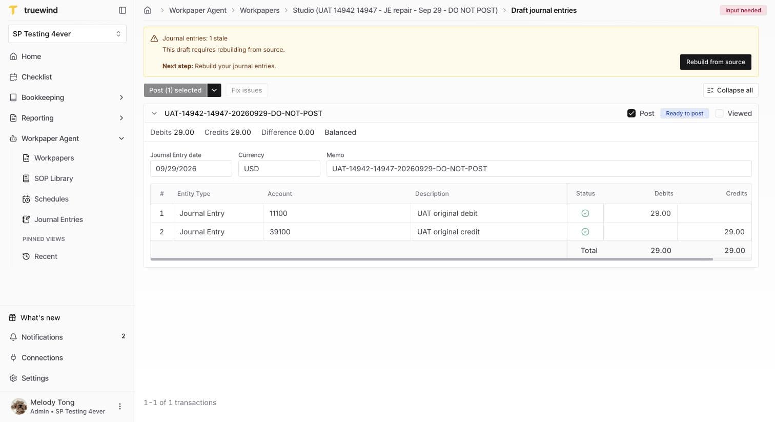 QuickBooks Online workflow: Update source or ERP information