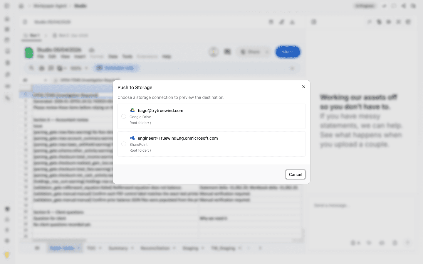 Screenshot showing pick the SharePoint option that matches the client setup because that choice controls the destination path