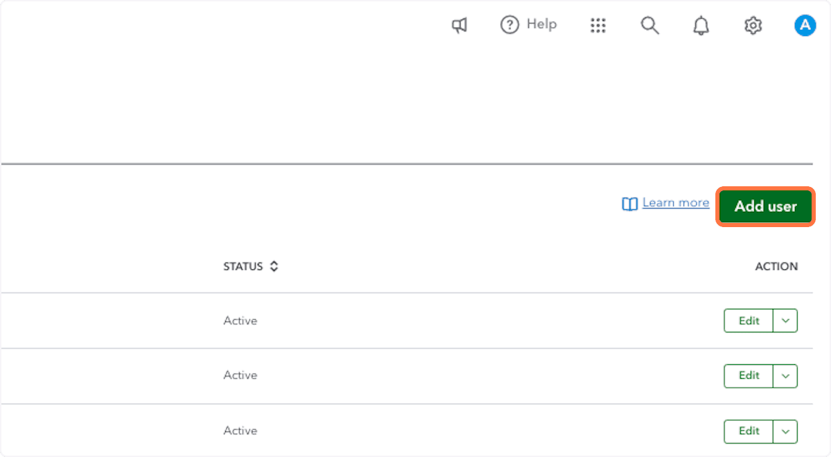 Screenshot showing Click Add user