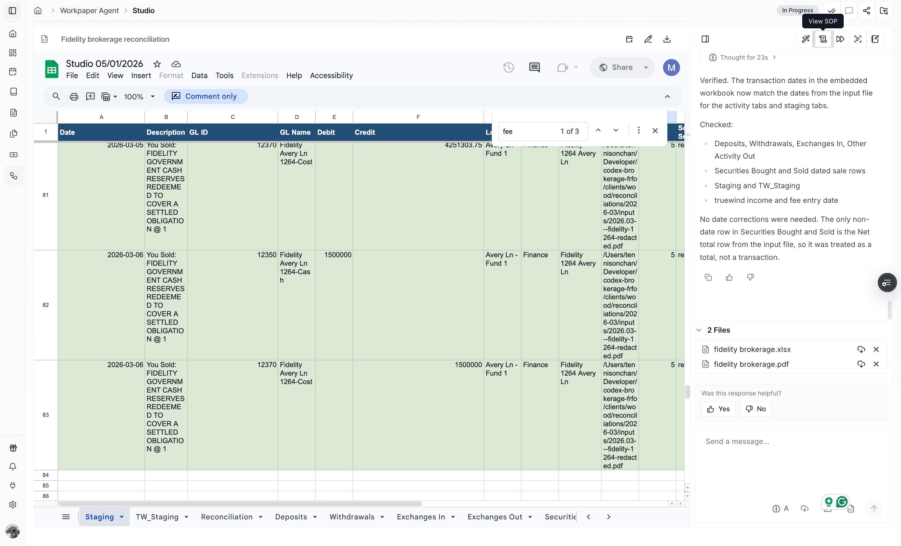 Screenshot showing the sidebar toggle.