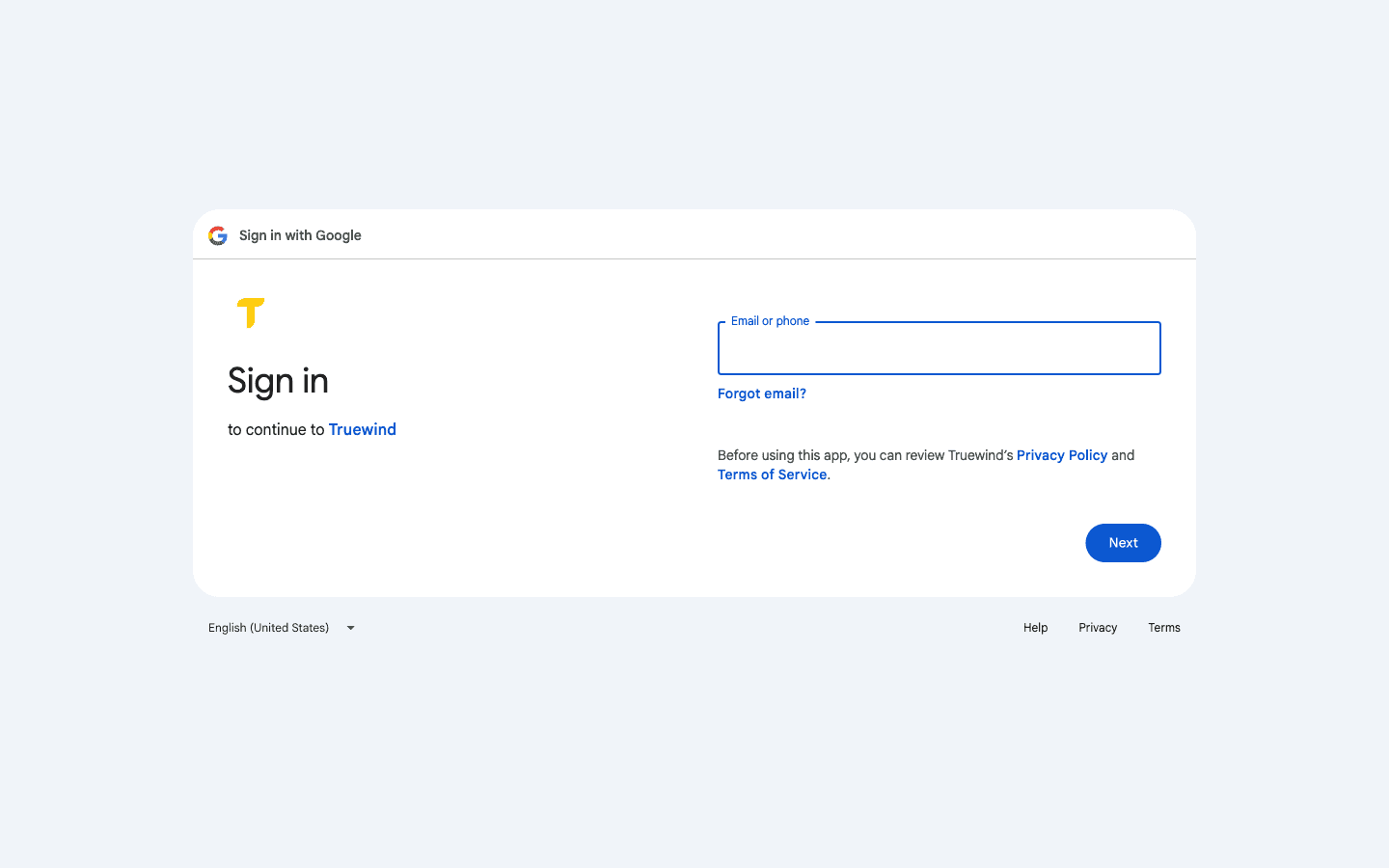 Screenshot showing Sign in to Google
