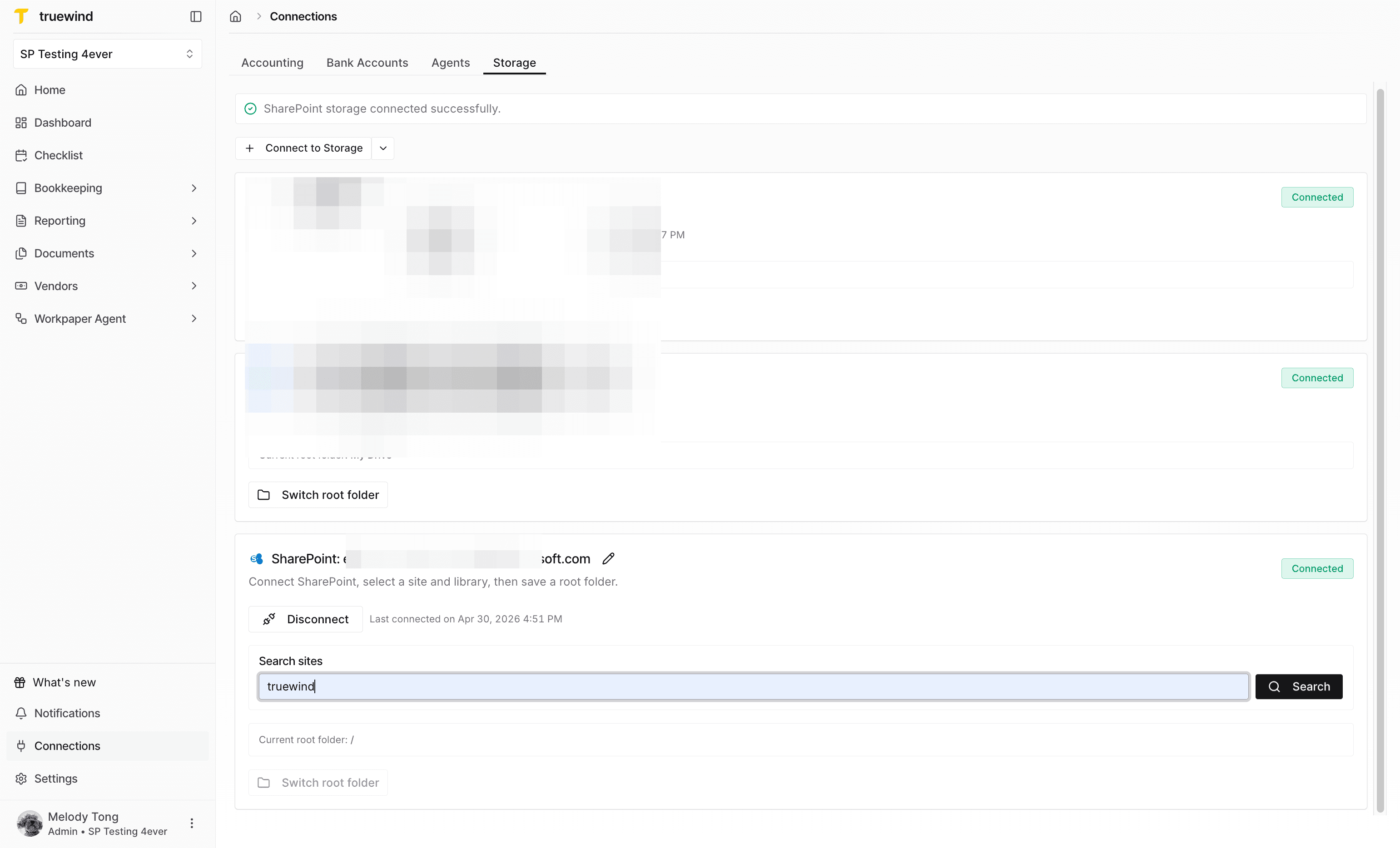 Screenshot showing a SharePoint site being saved as the root folder.