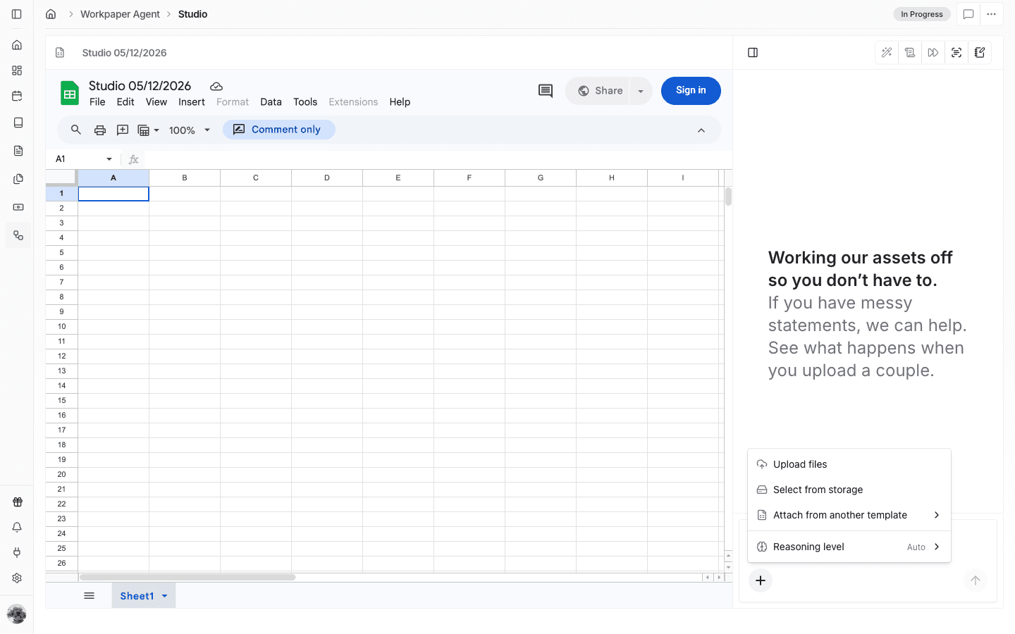 Screenshot showing the input file upload control.