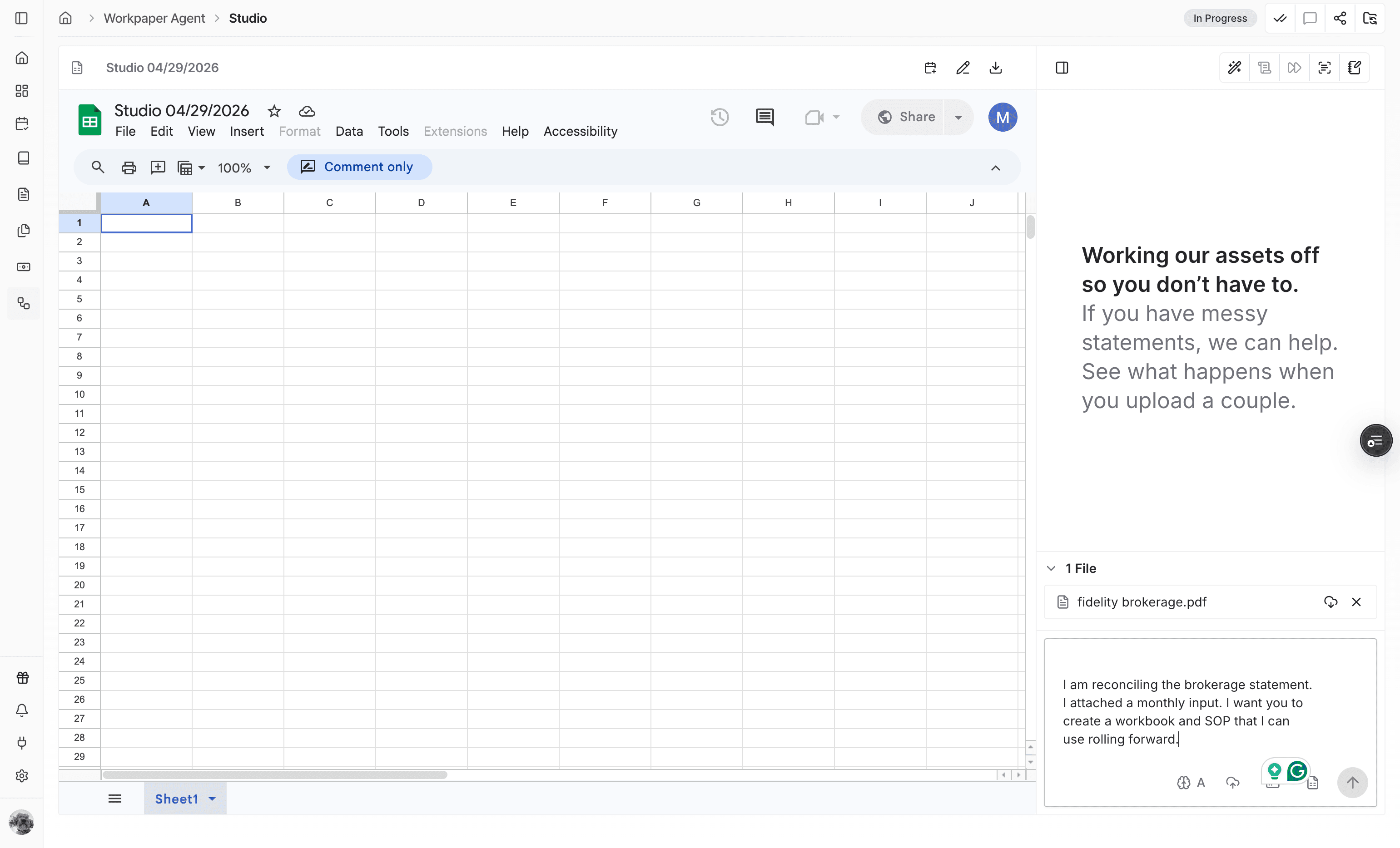 Screenshot showing the prompt composer.