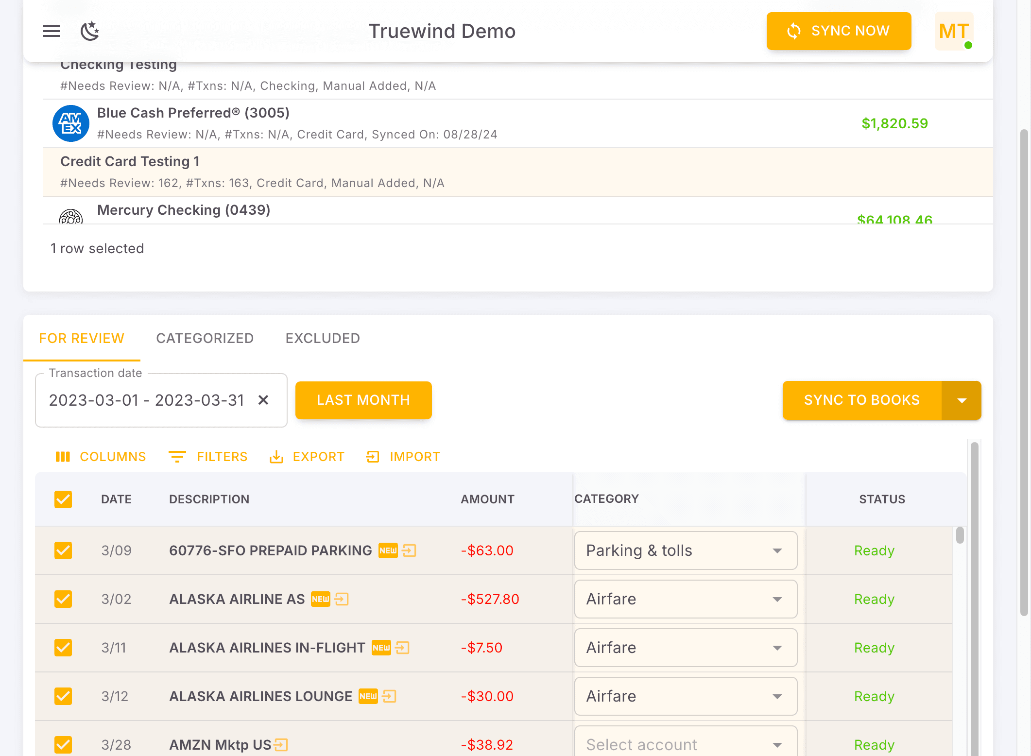 Screenshot showing Click dropdown trigger