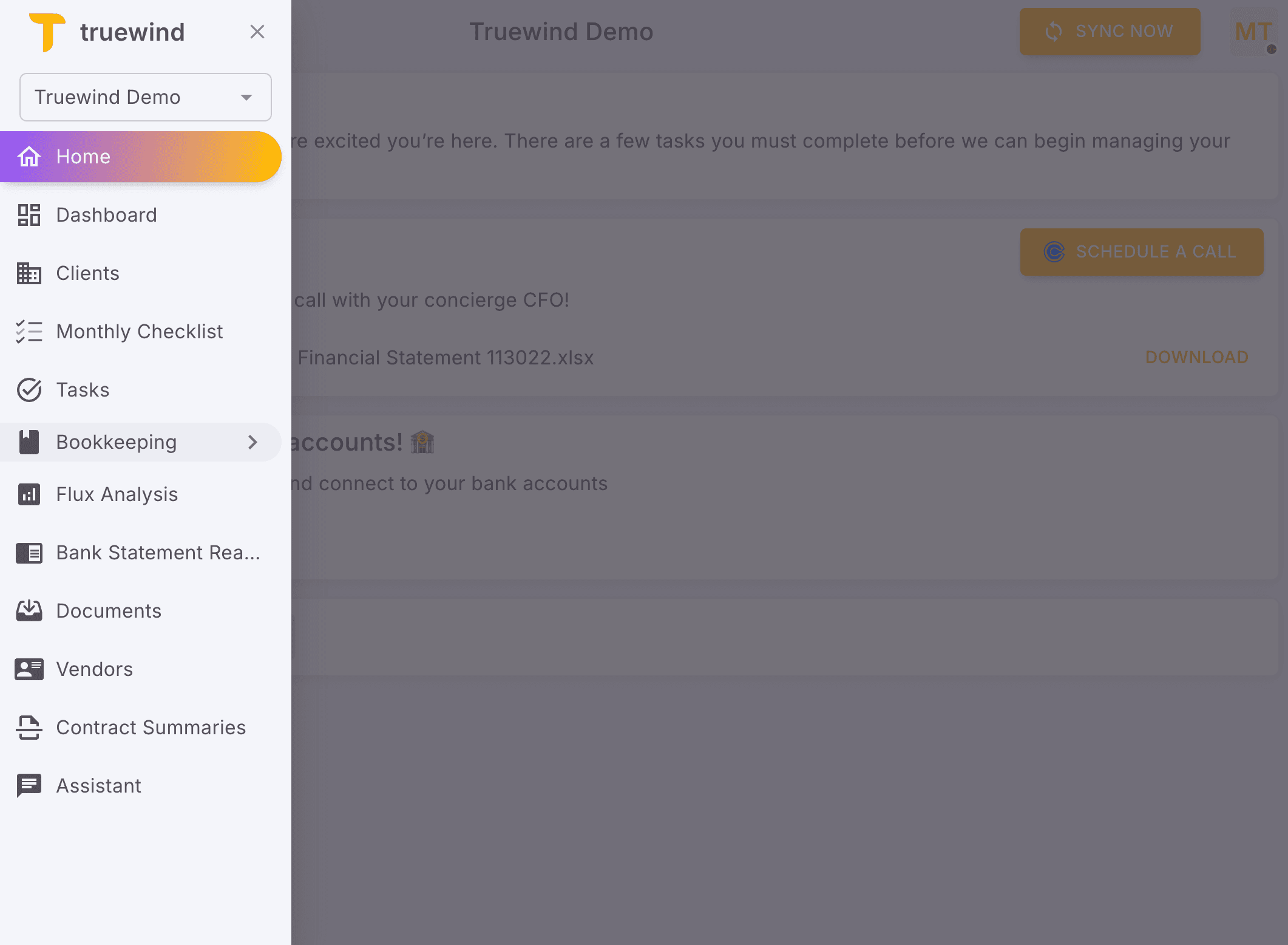 Screenshot showing Click Bookkeeping
