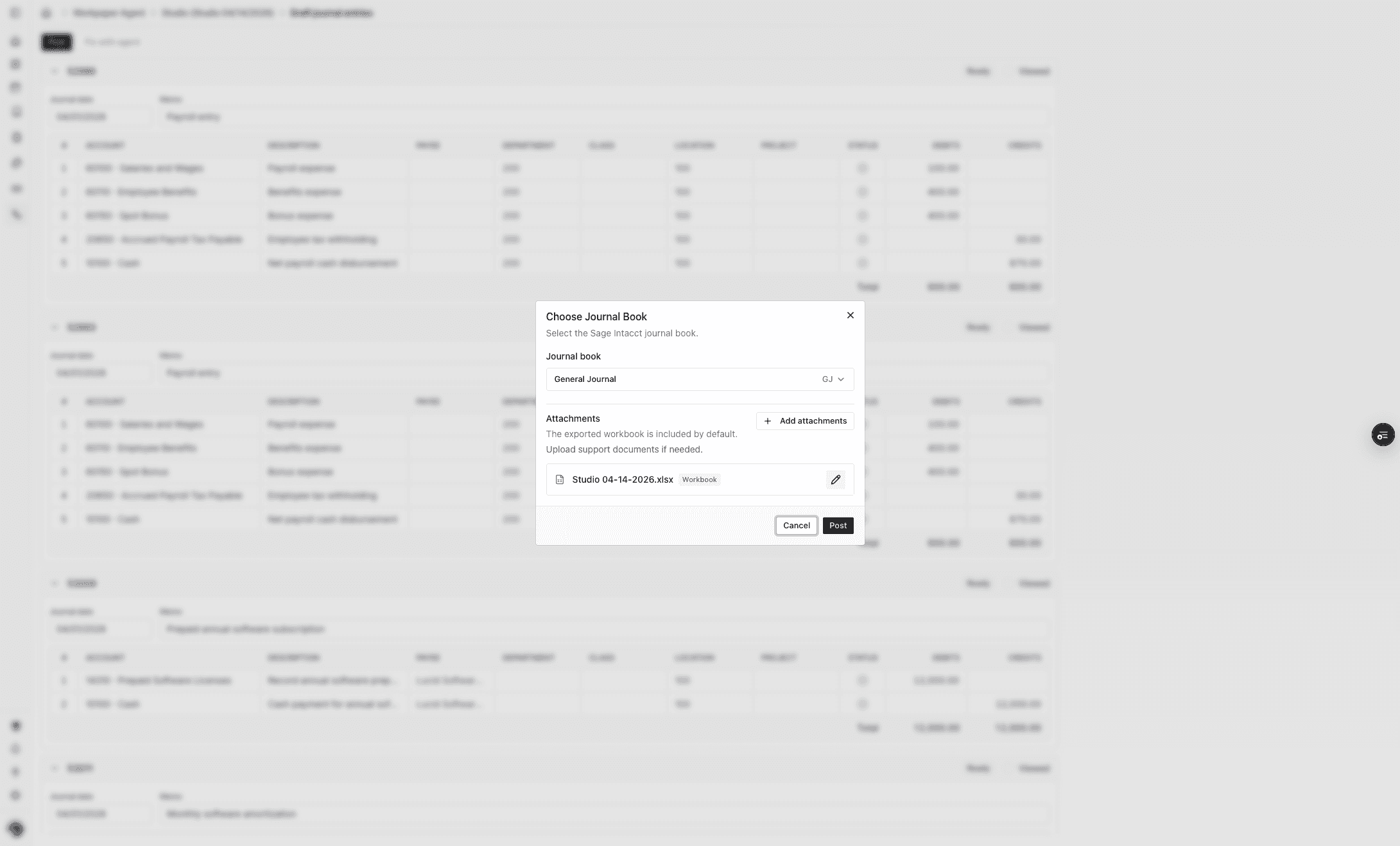 Screenshot showing Review the attachments section