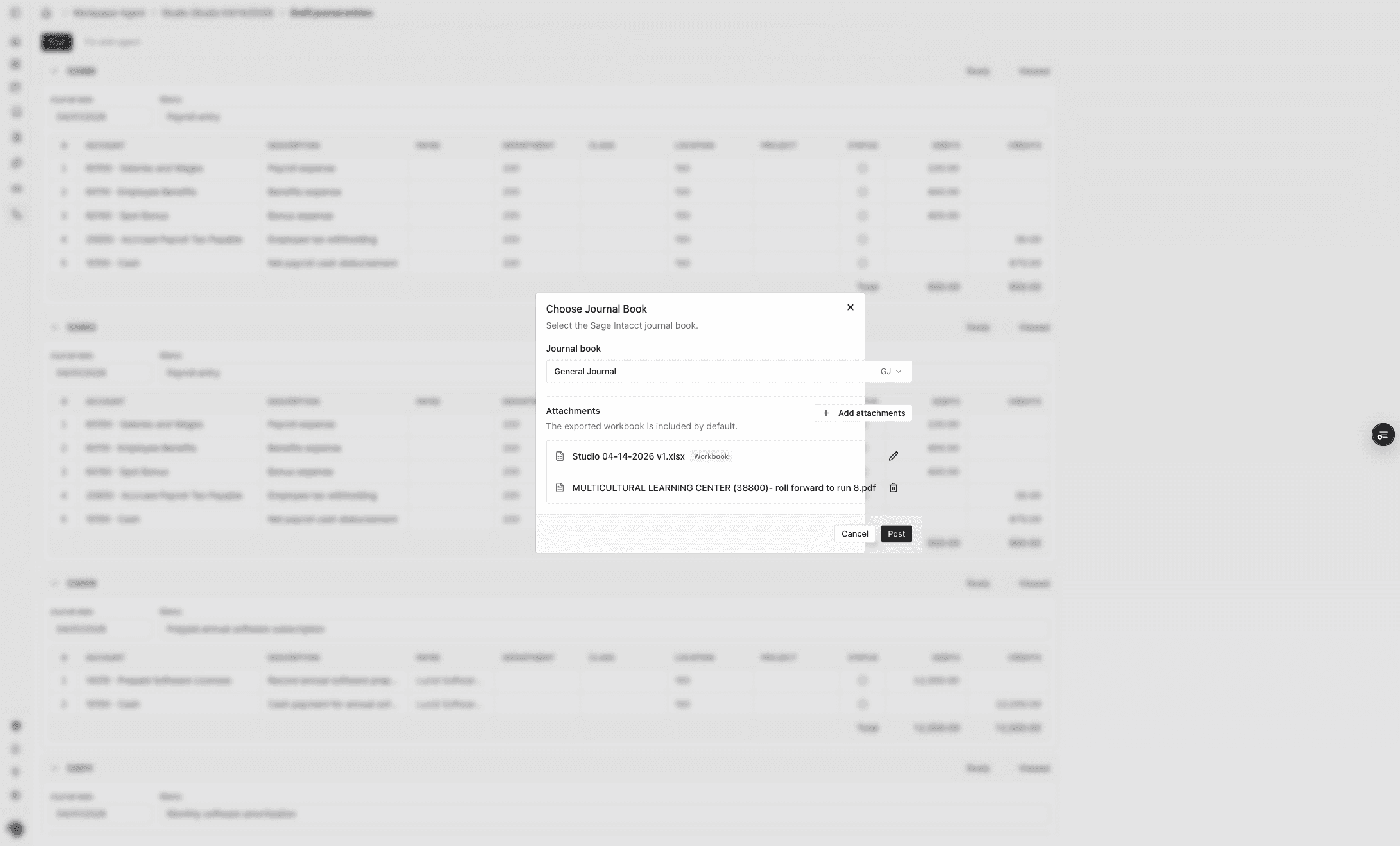 Screenshot showing Click Post