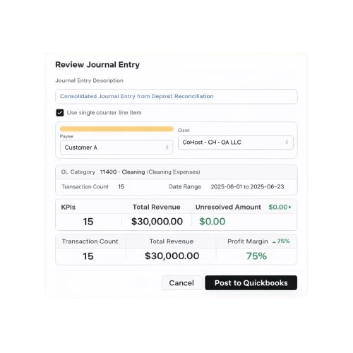 Review journal entries workflow