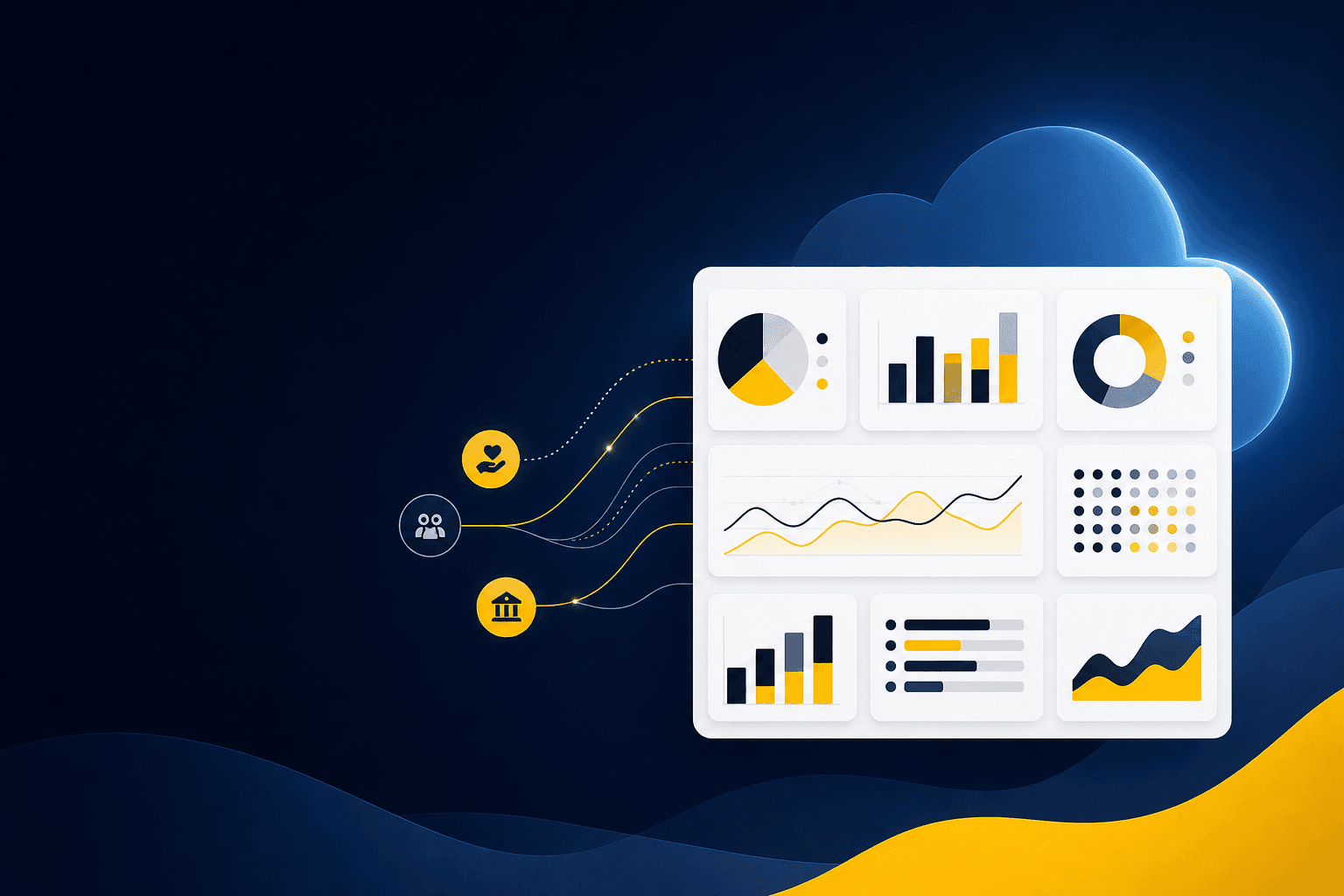 Cloud Nonprofit Accounting Software: Sage Intacct, QuickBooks, and NetSuite Compared - Truewind professional guide illustration