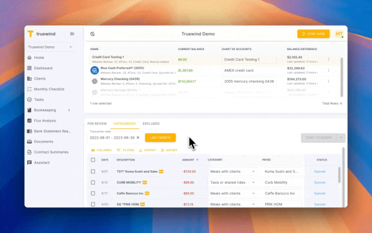 By learning from firm-specific patterns, Truewind improves classification quality and reduces time spent on manual cleanup