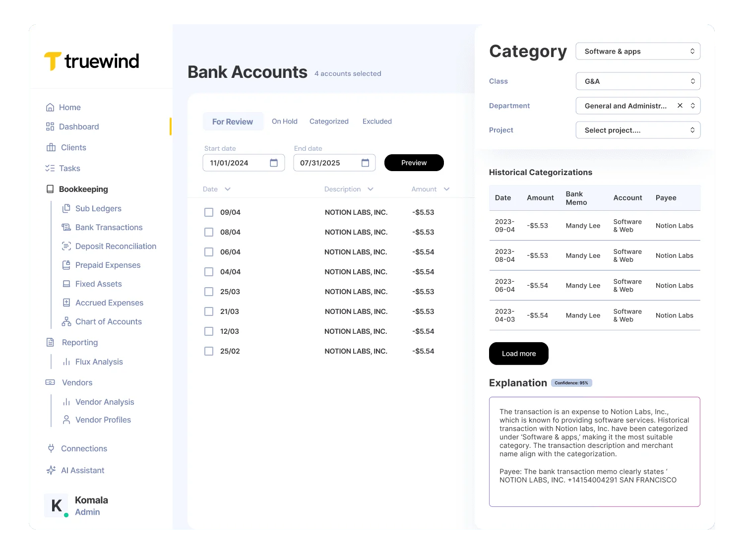 Transaction Categorization